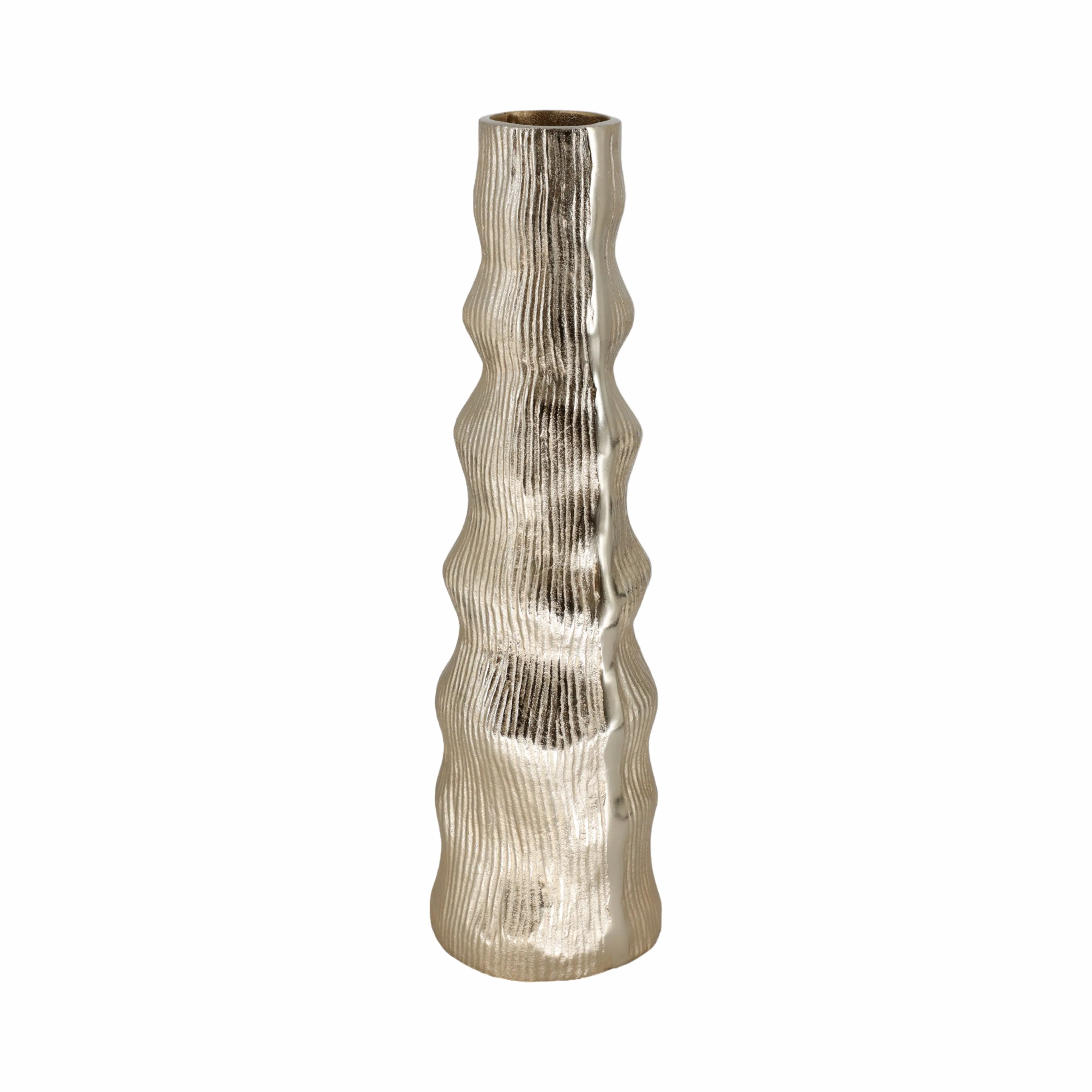 23" Sitka Medium Gold Metal Vase