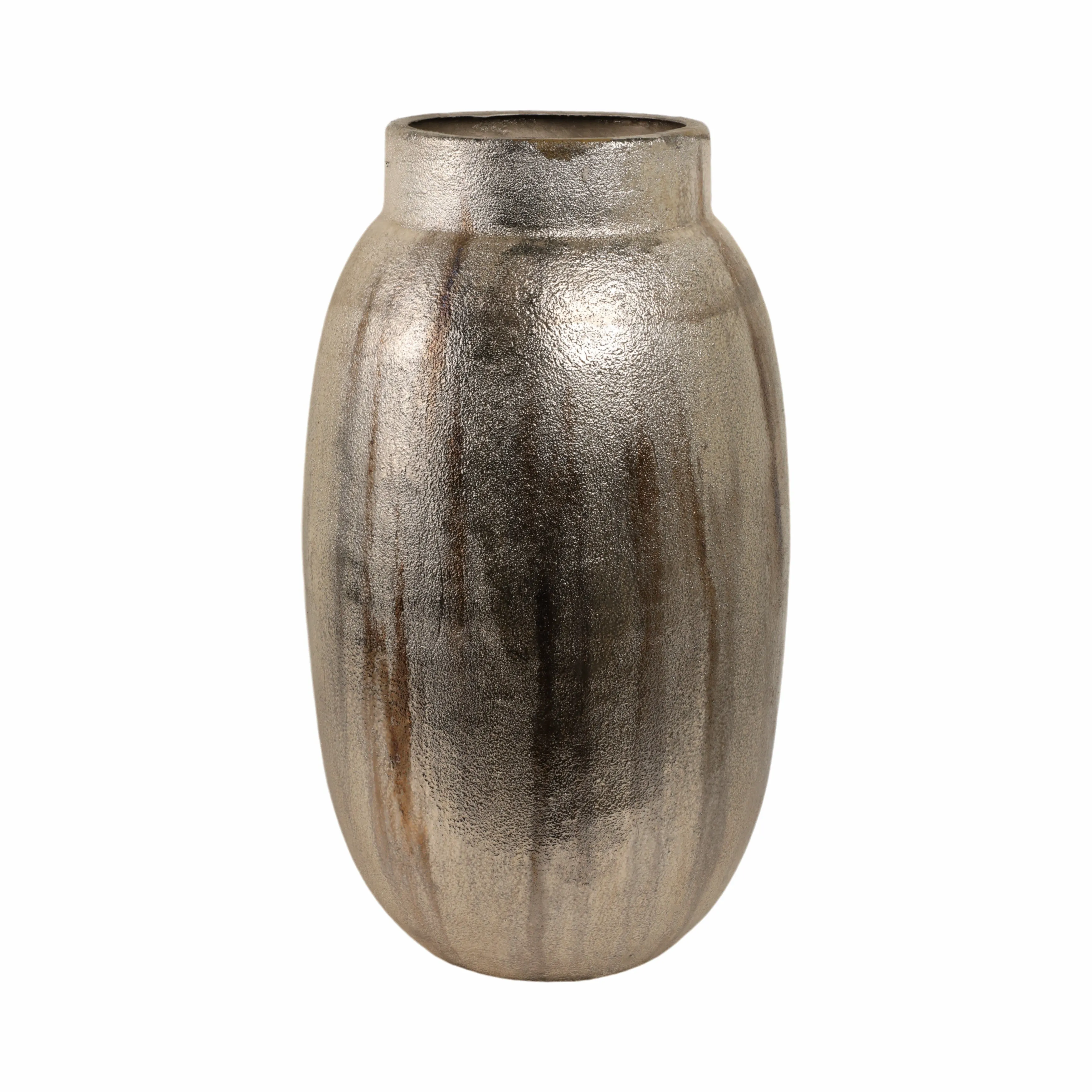 24" Noatak Large Antique Silver Vase