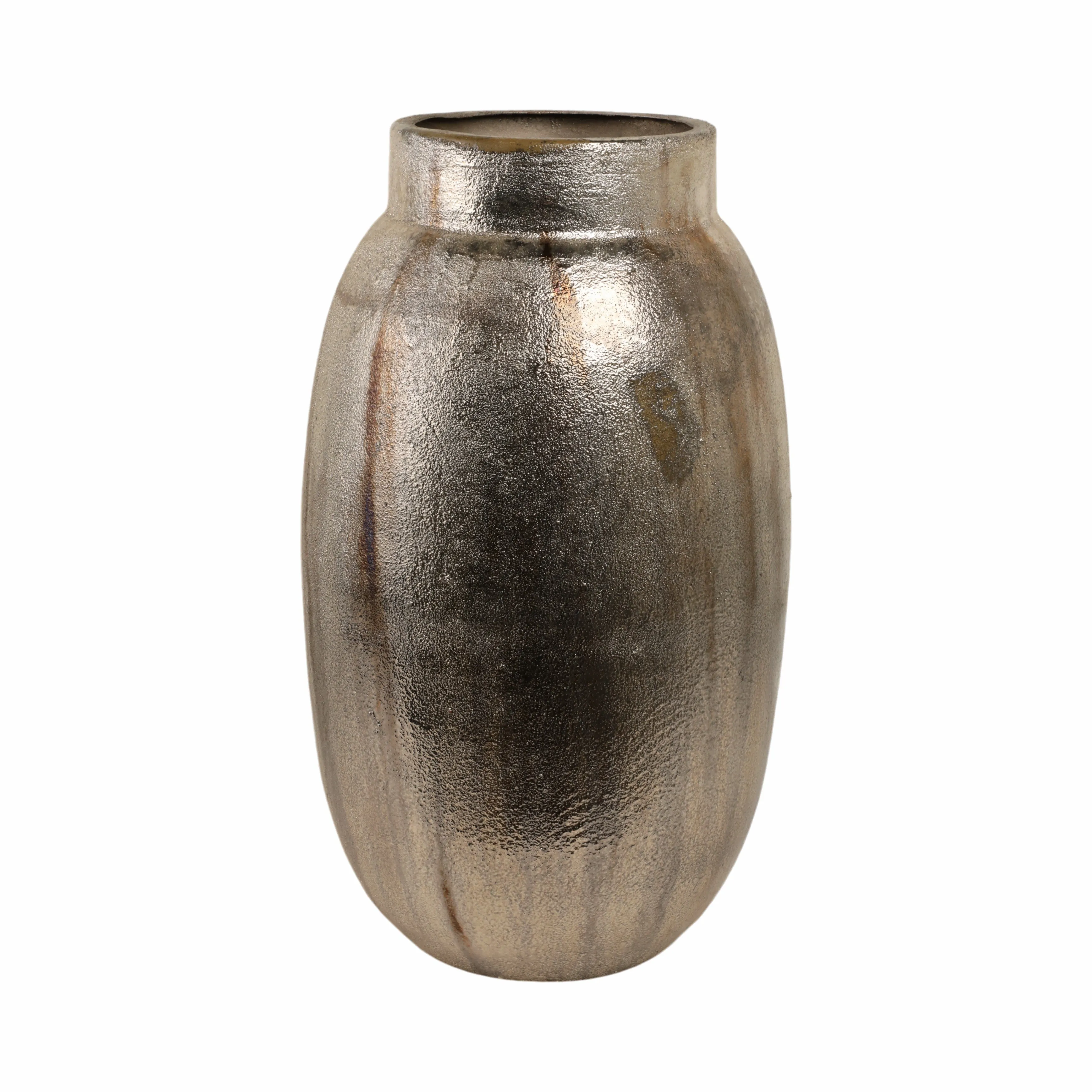 24" Noatak Large Antique Silver Vase