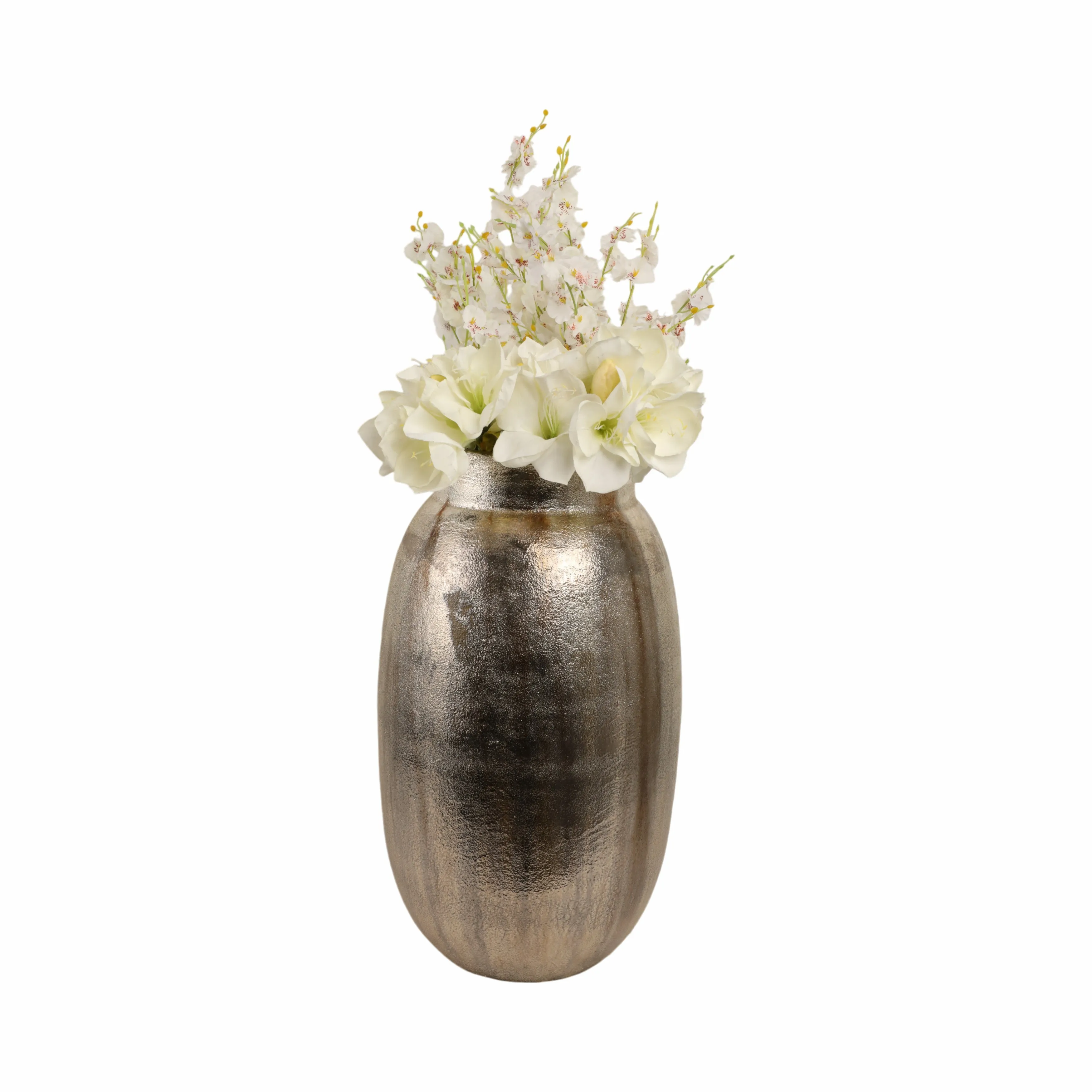 24" Noatak Large Antique Silver Vase