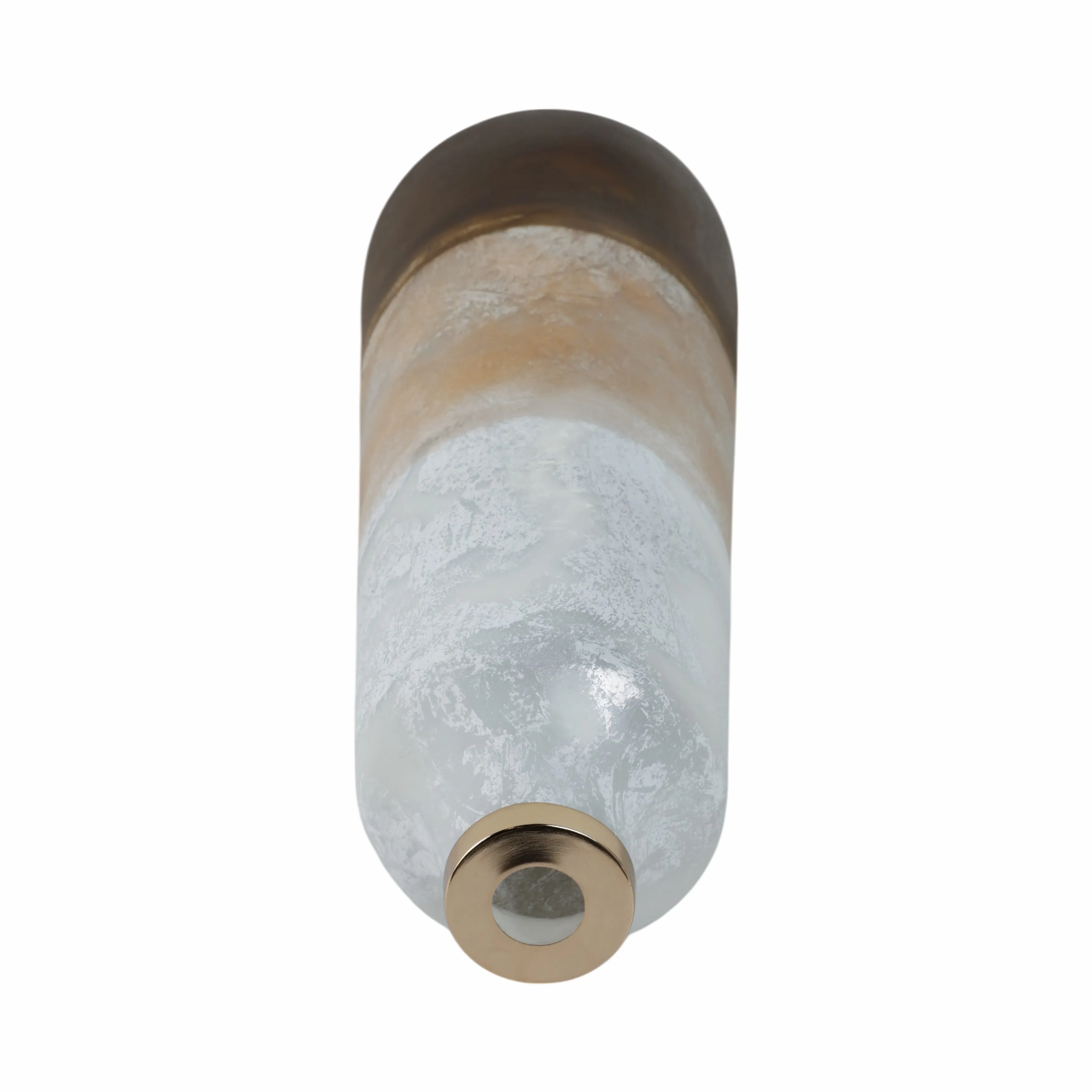 25" Gold Ombre Floor Vase, White/gold