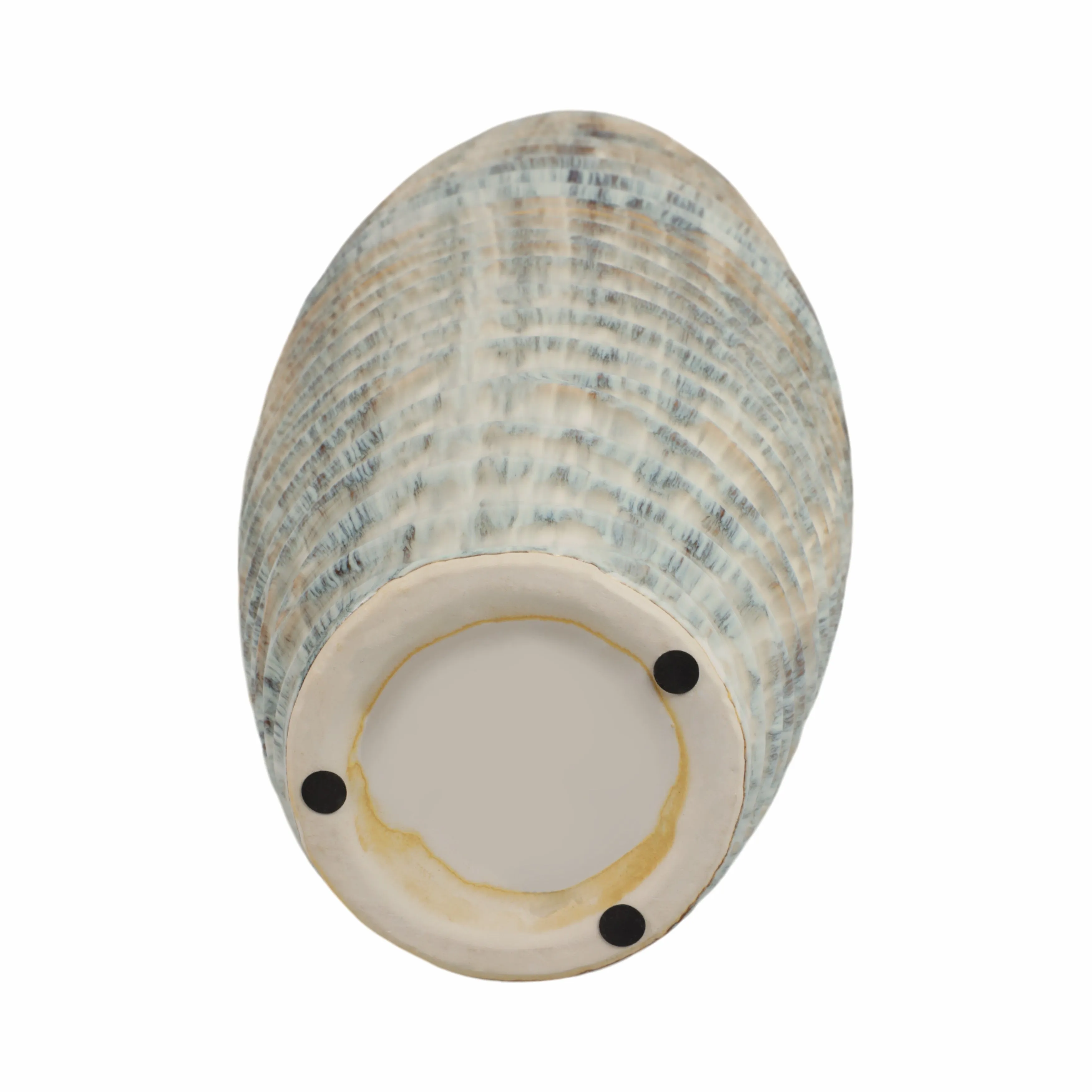 26" Decorah Small Cer Ribbed Vase
