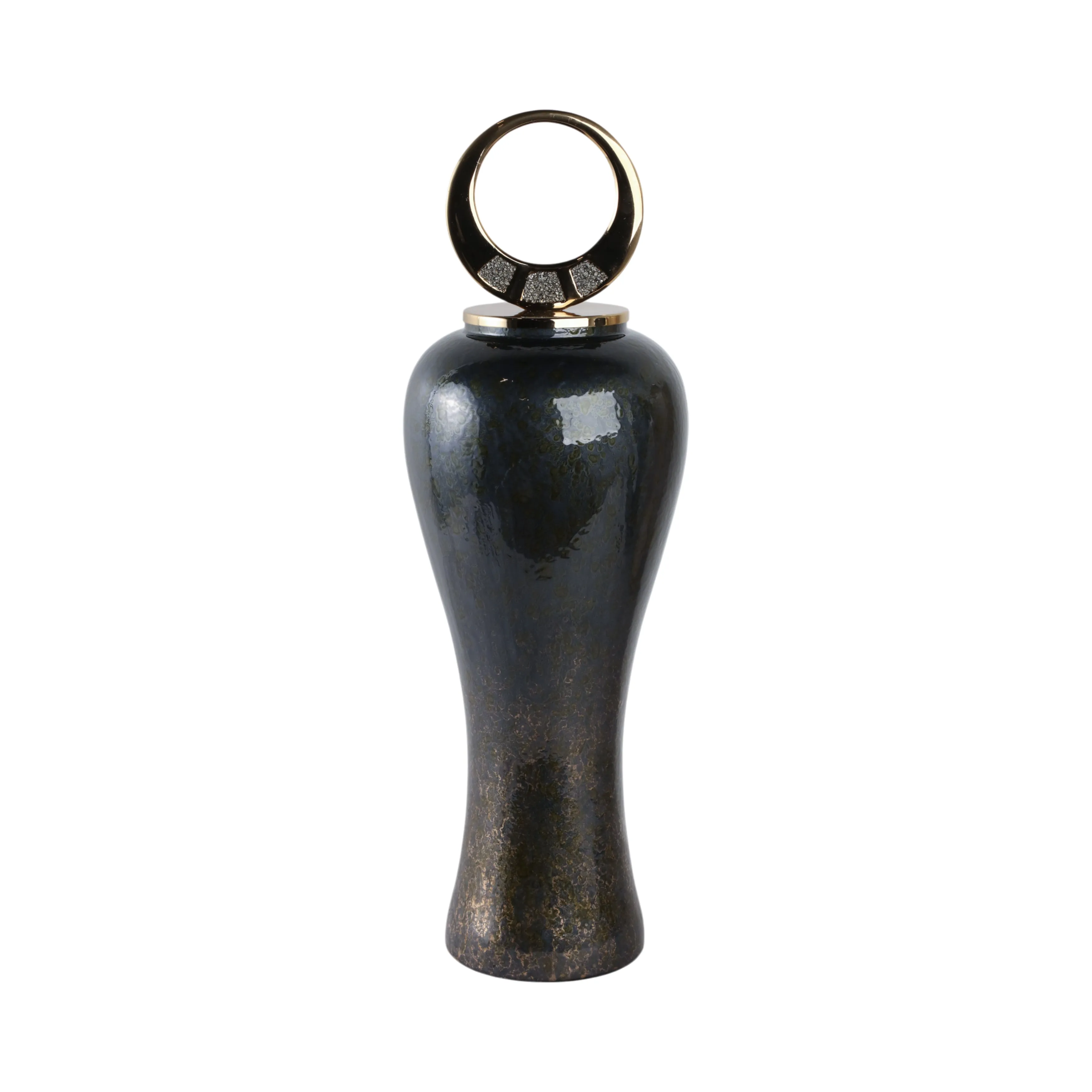 27" Arielle Small Pyrite Stone And Metal Oversized
