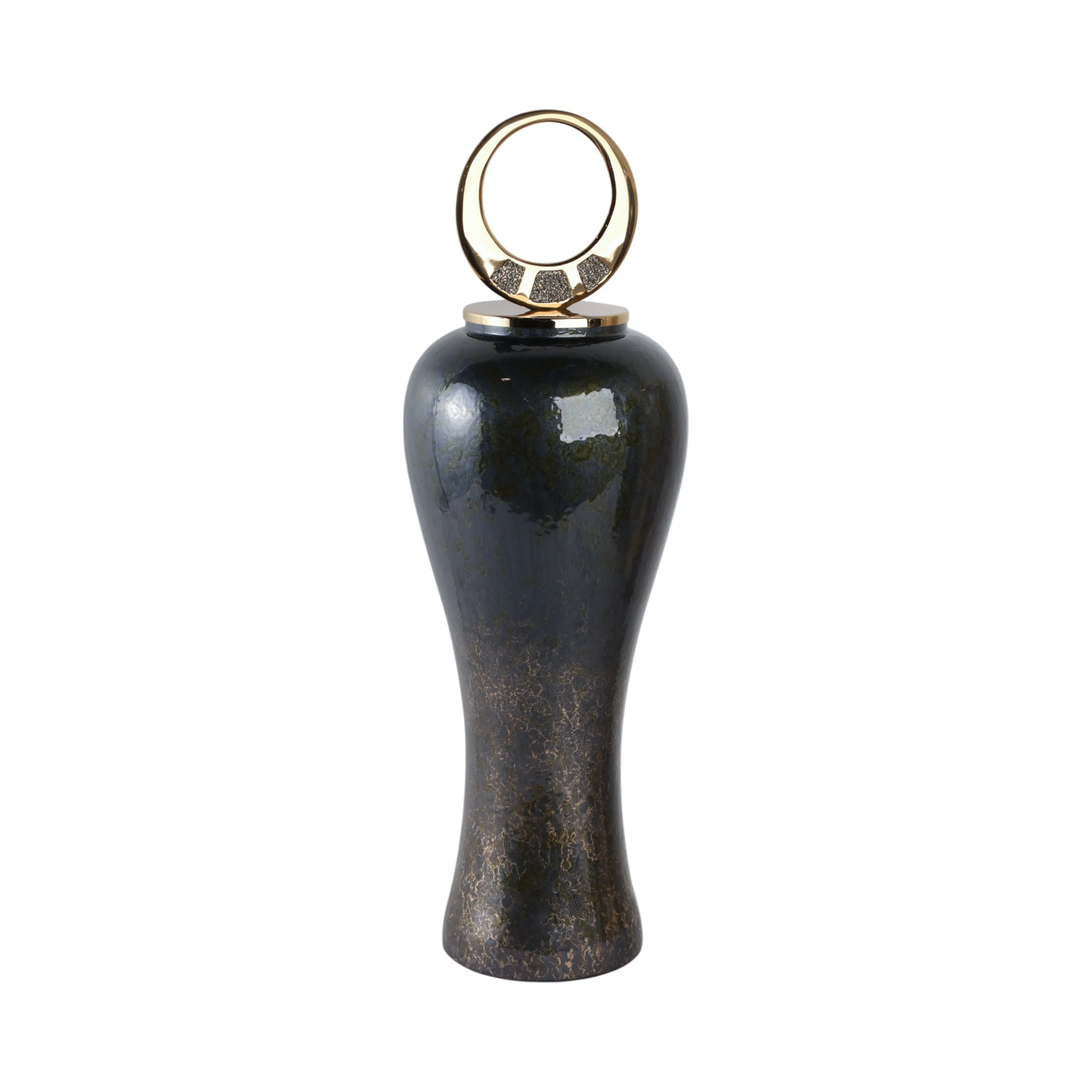 27" Arielle Small Pyrite Stone And Metal Oversized