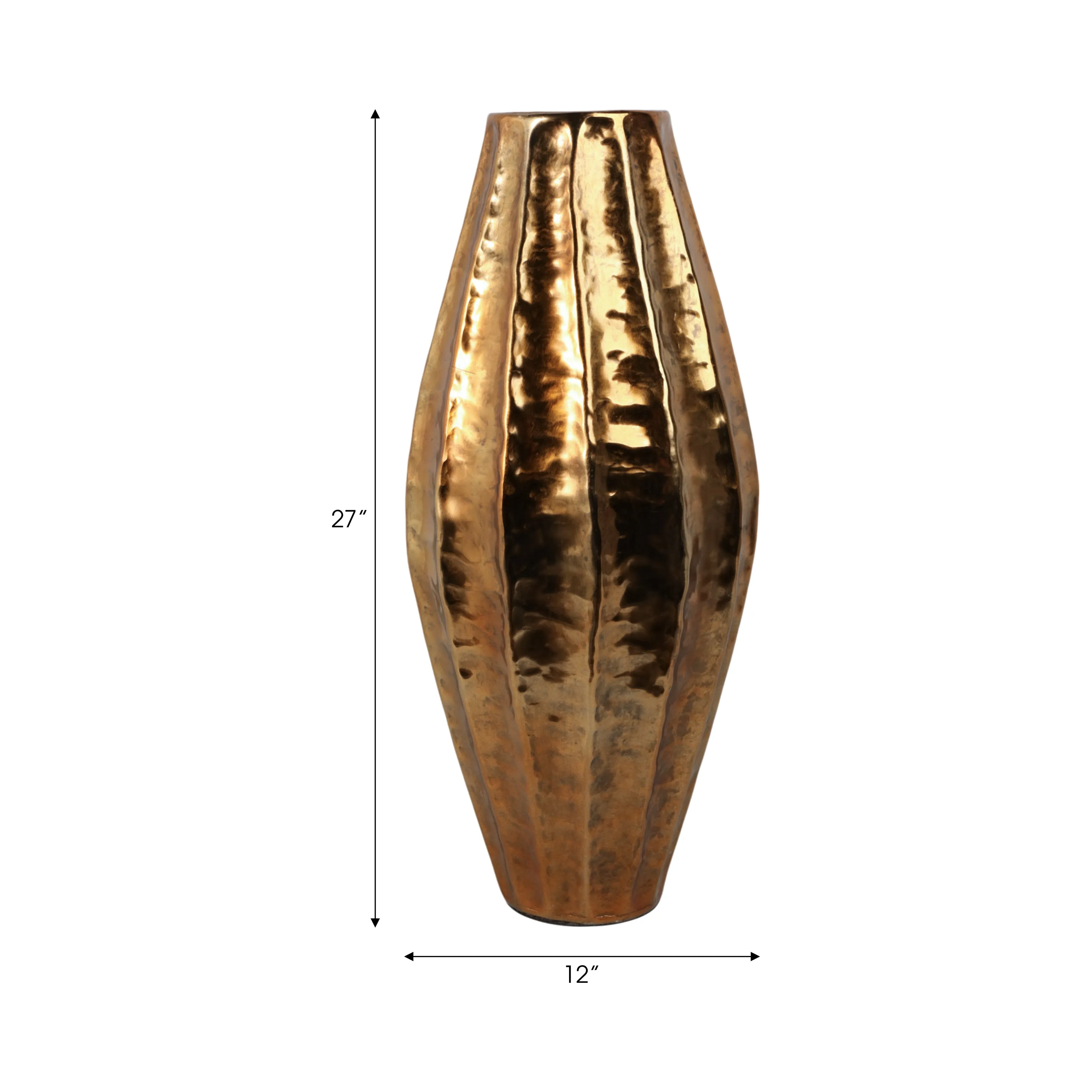 27" Viall Small Gold Vase