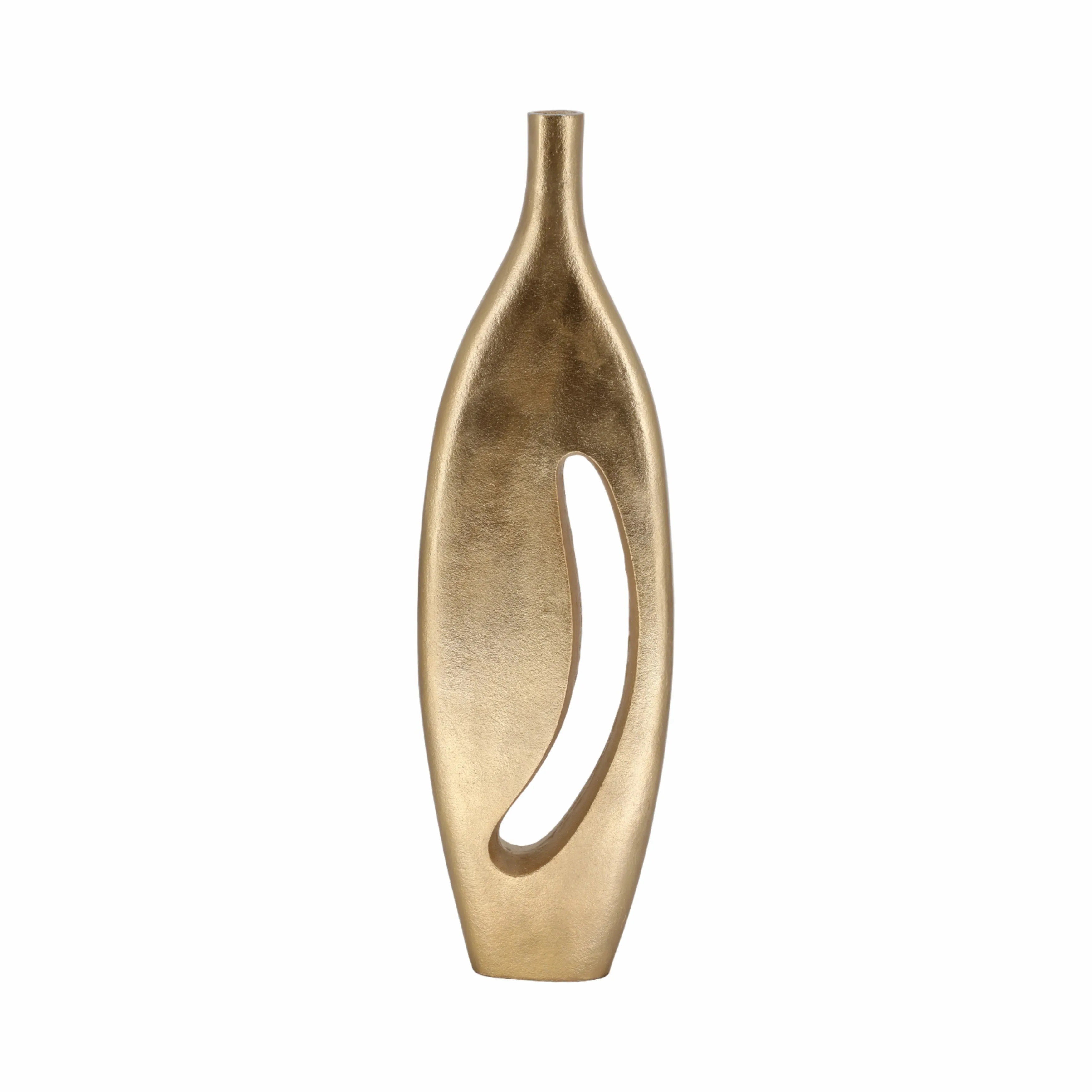 28" Carron Gold Metal Vase