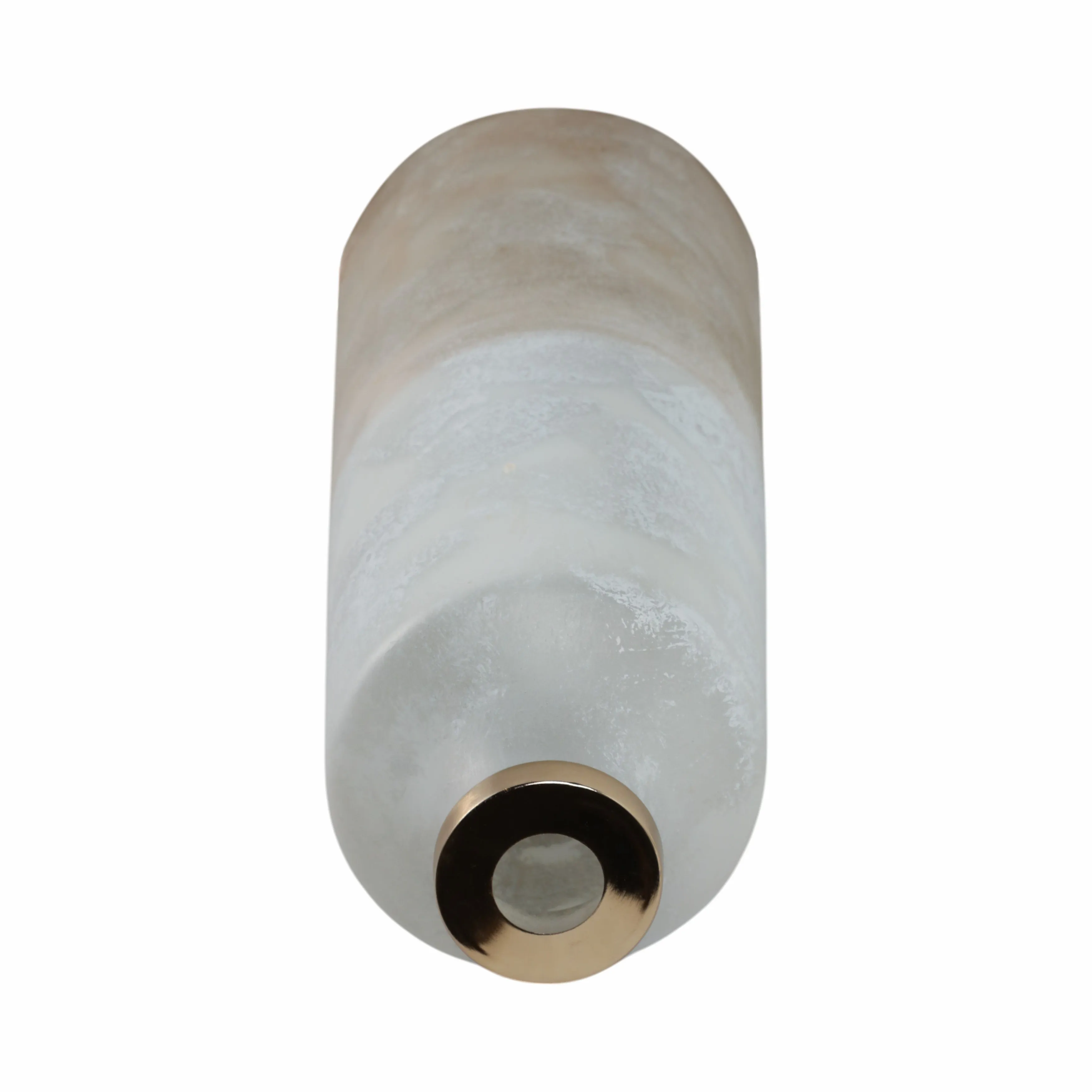31" Gold Ombre Floor Vase, White/gold