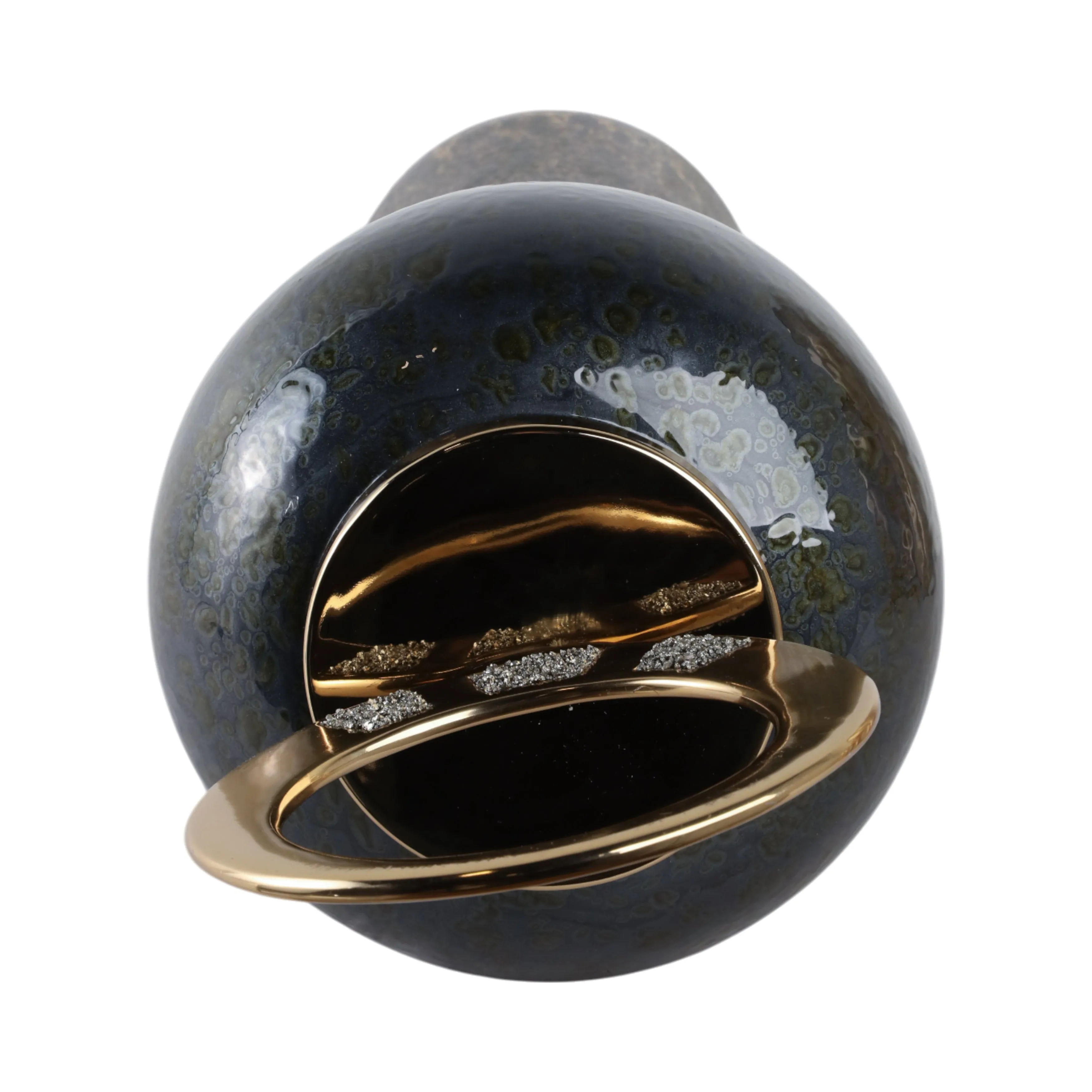 34" Arielle Large Pyrite Stone And Metal Oversized