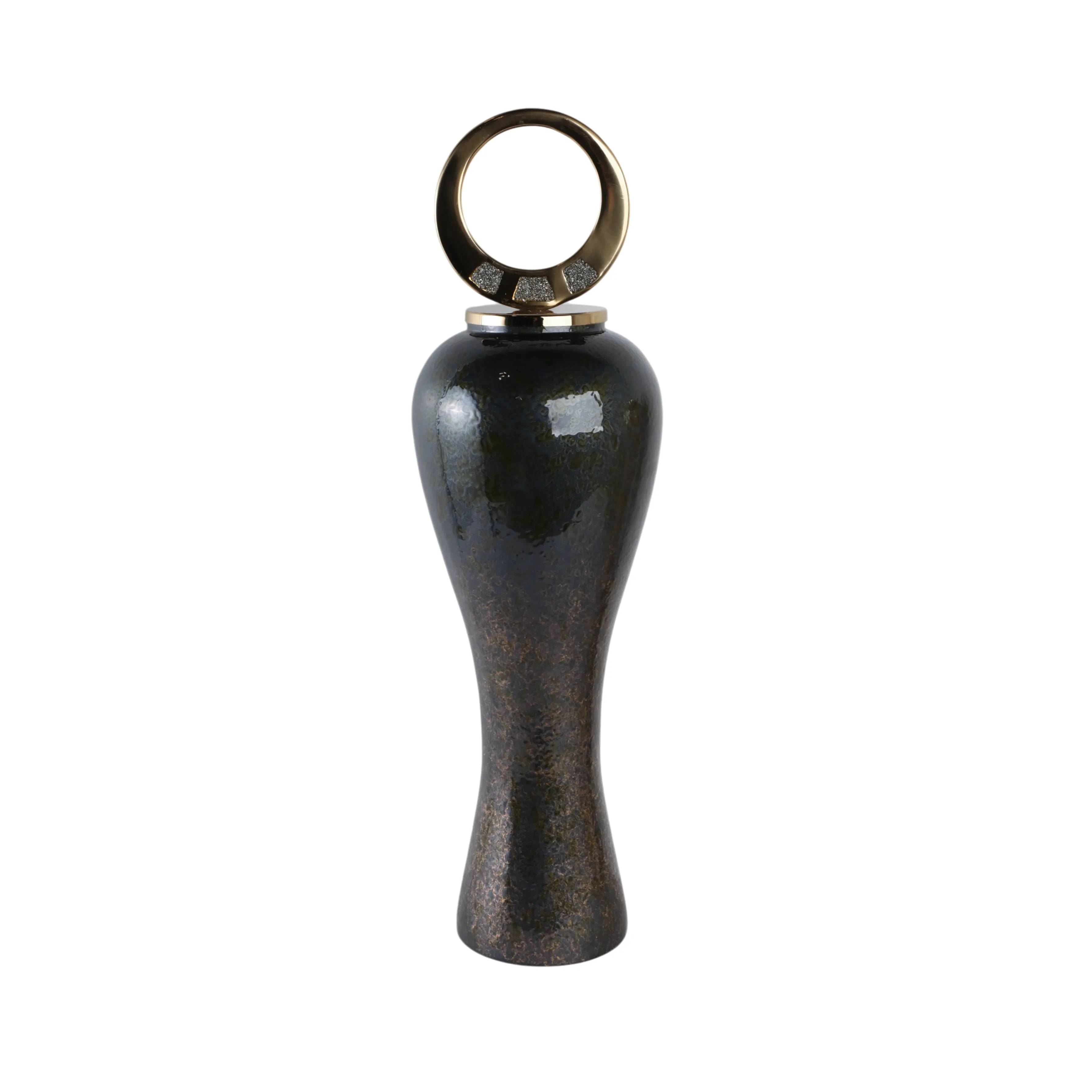 34" Arielle Large Pyrite Stone And Metal Oversized