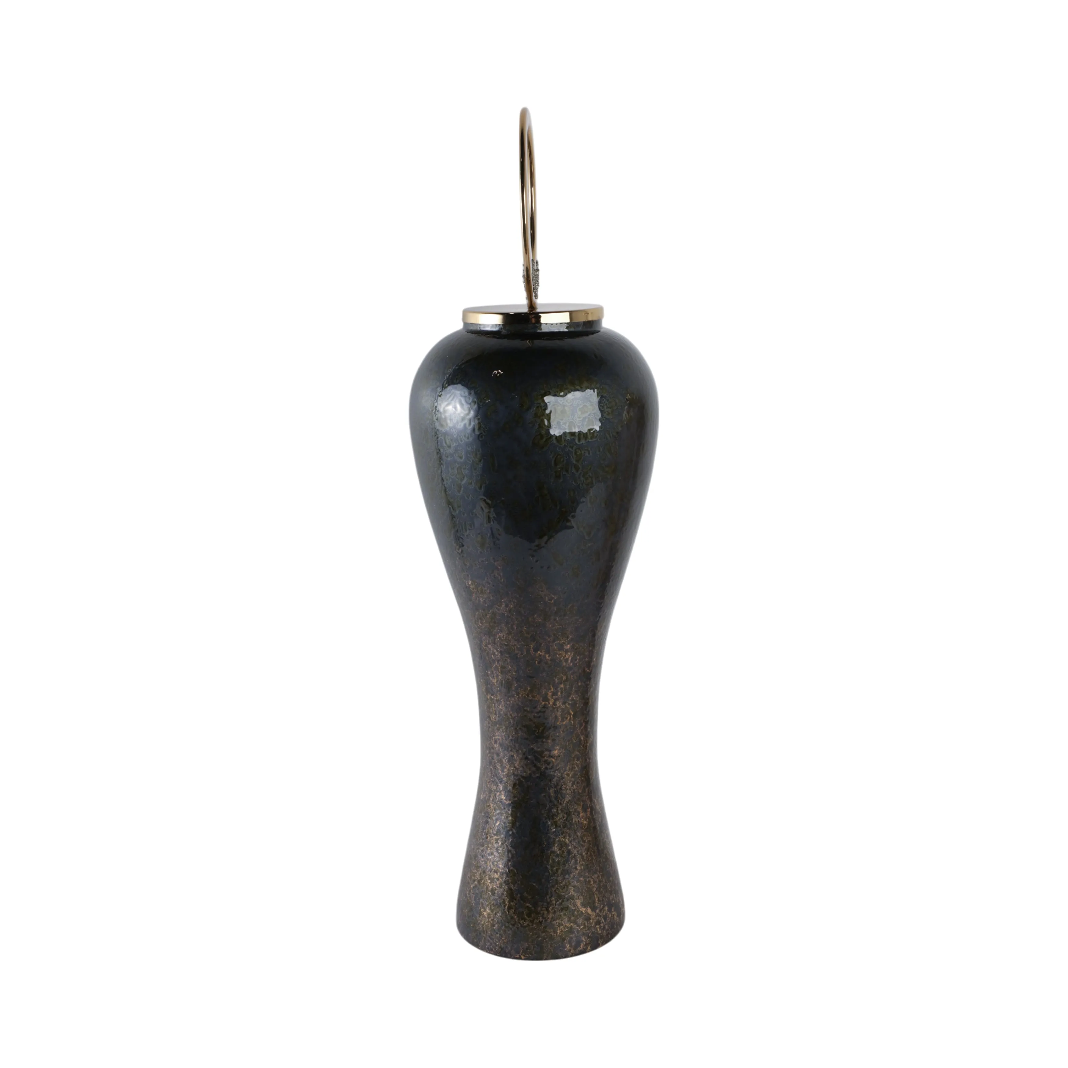 34" Arielle Large Pyrite Stone And Metal Oversized