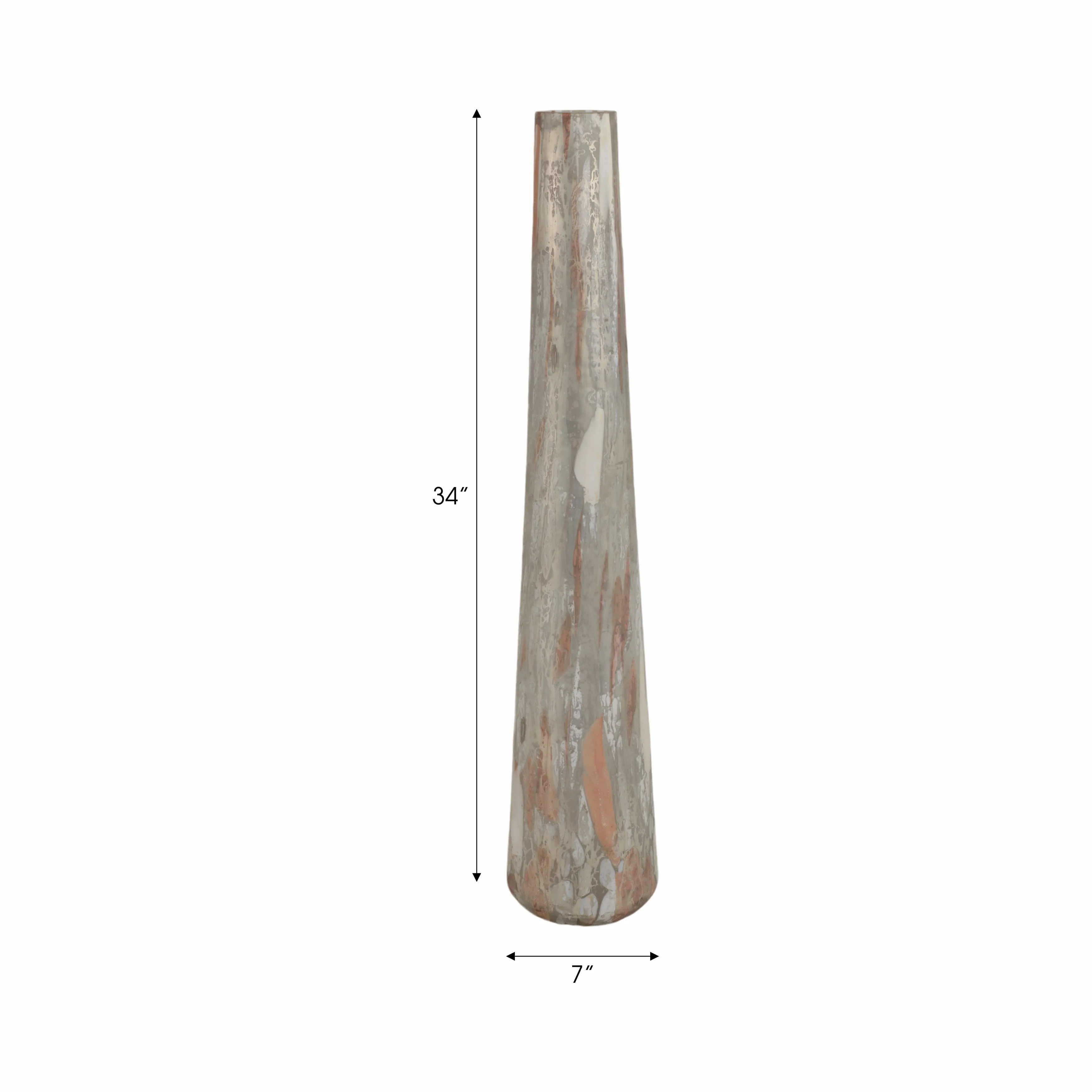 34" Harte Large Glass Floor Vase