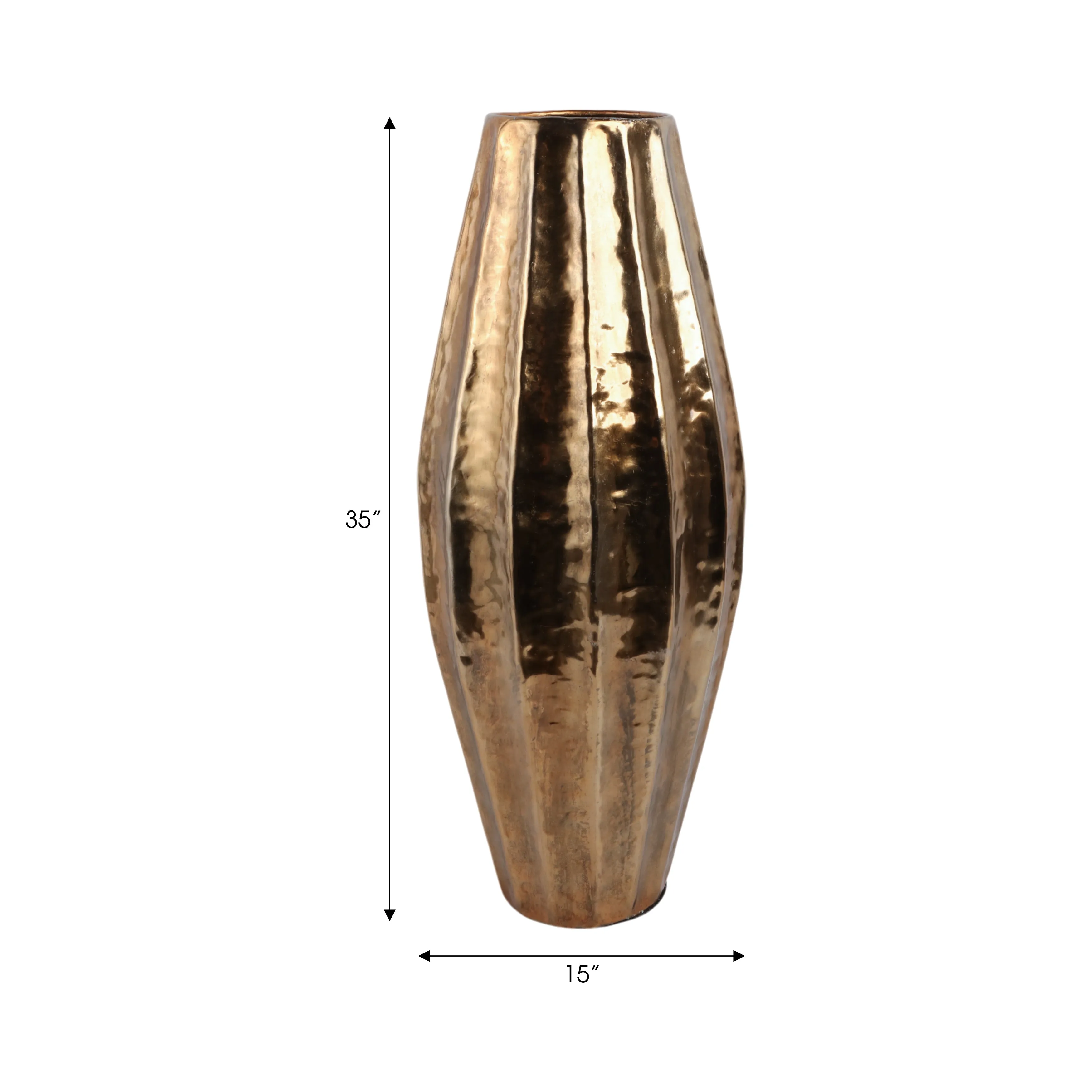 35" Viall Medium Gold Vase