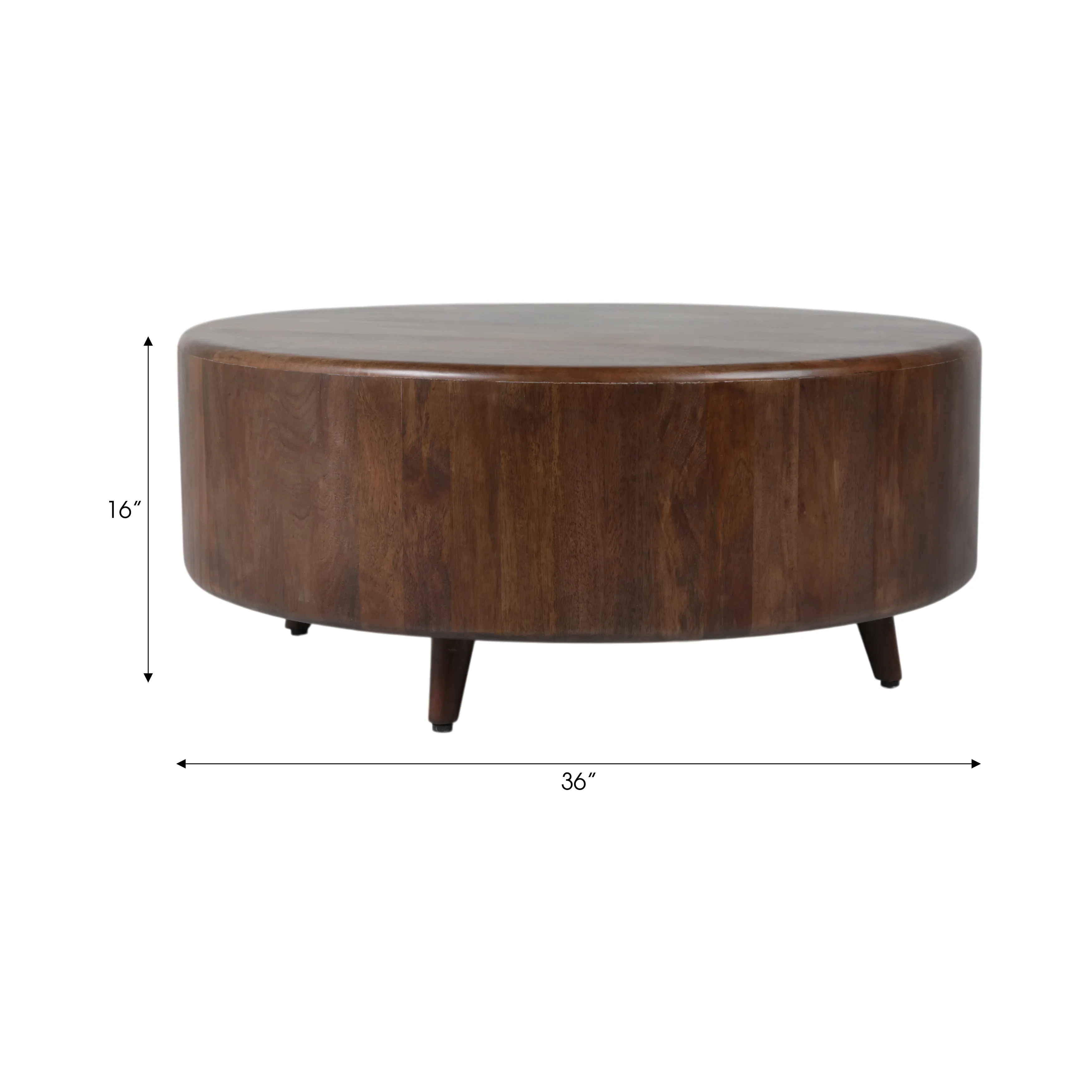 36" Elden Wood Coffee Table, Brwn
