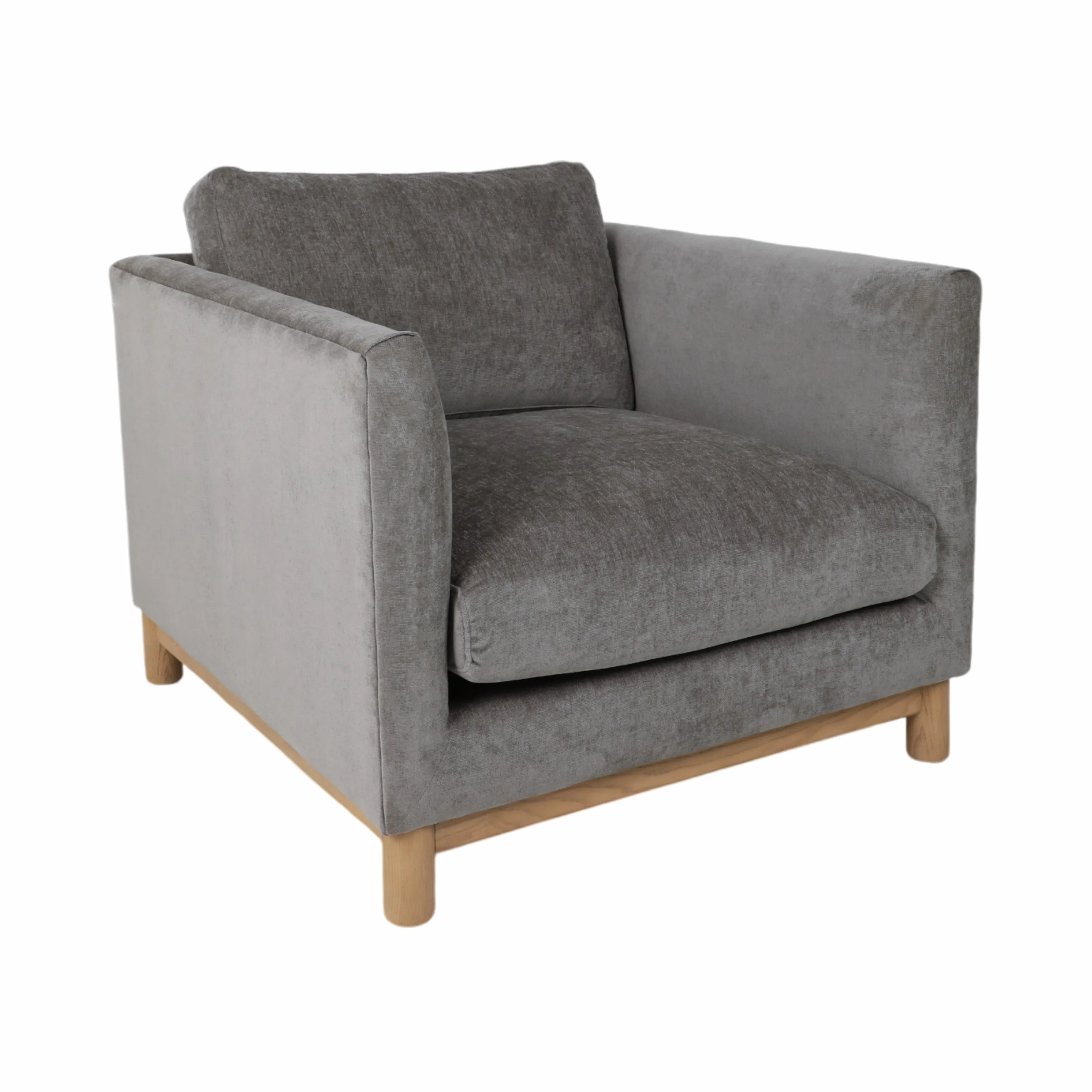 37" Bennett Accent Chair, Gray/green
