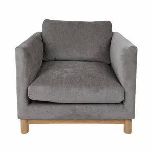 37" Bennett Accent Chair, Gray/green