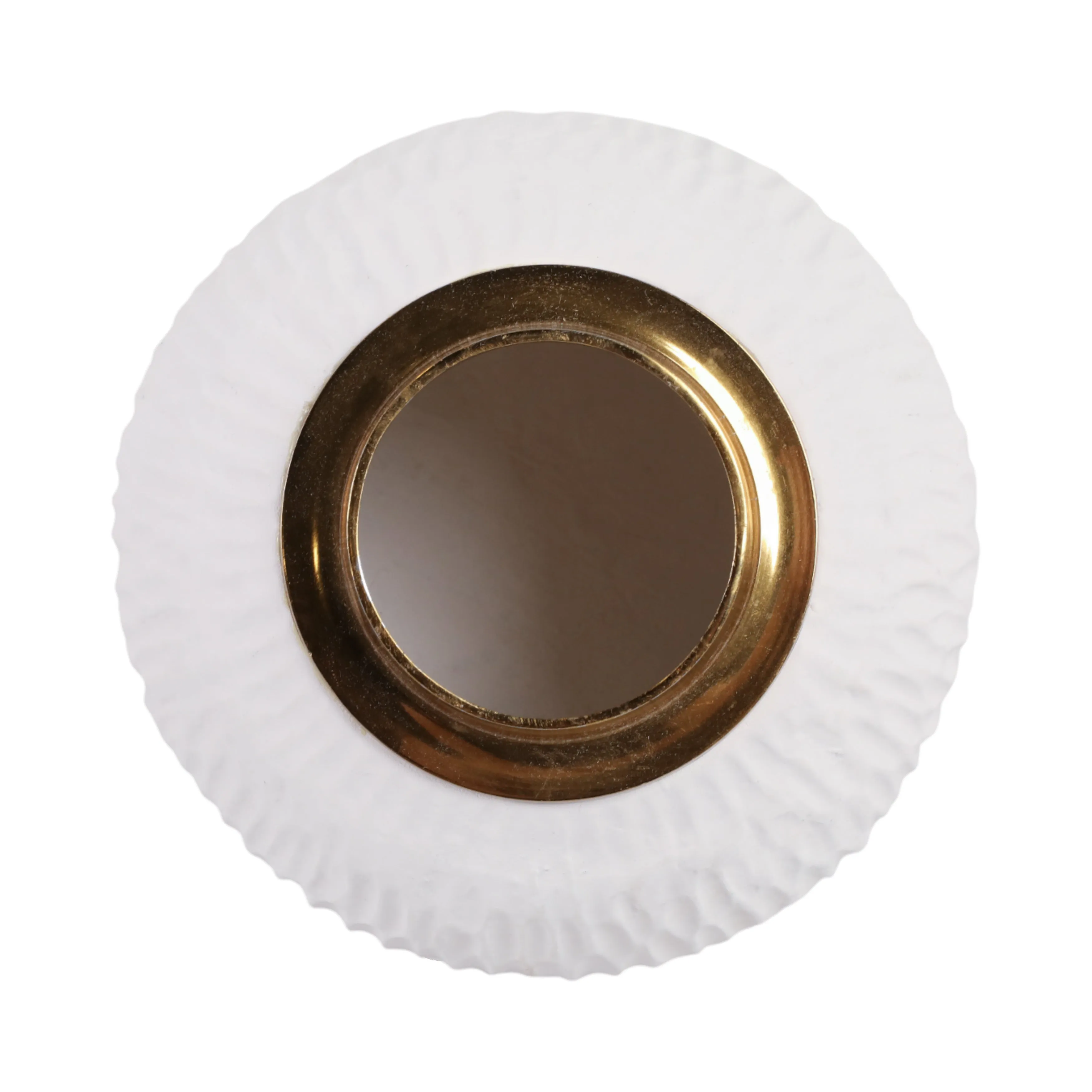 6" Zurich Small Ecomix And Metal Vase, Wht/gld