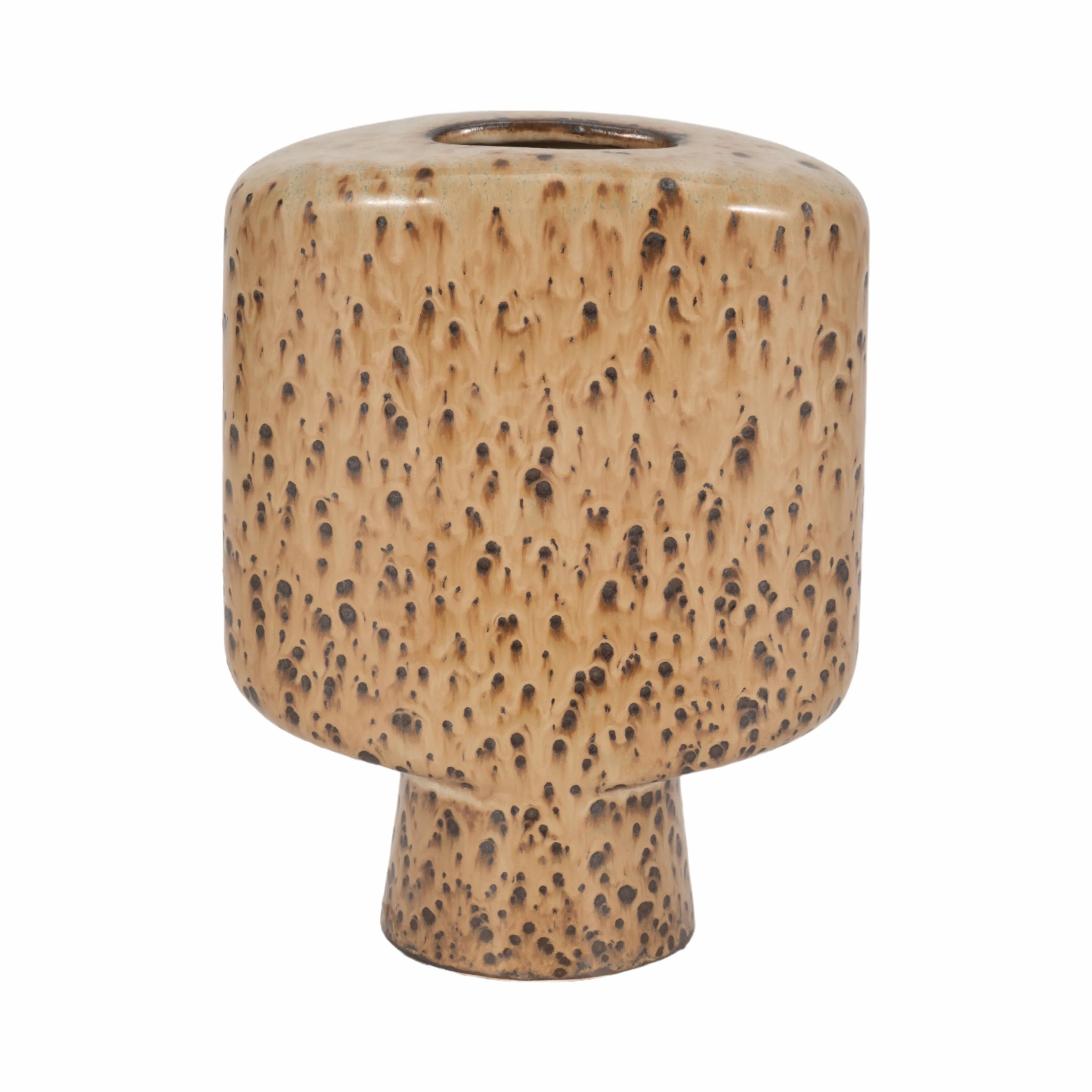 8" Torcello Lava Vase, Capuccino