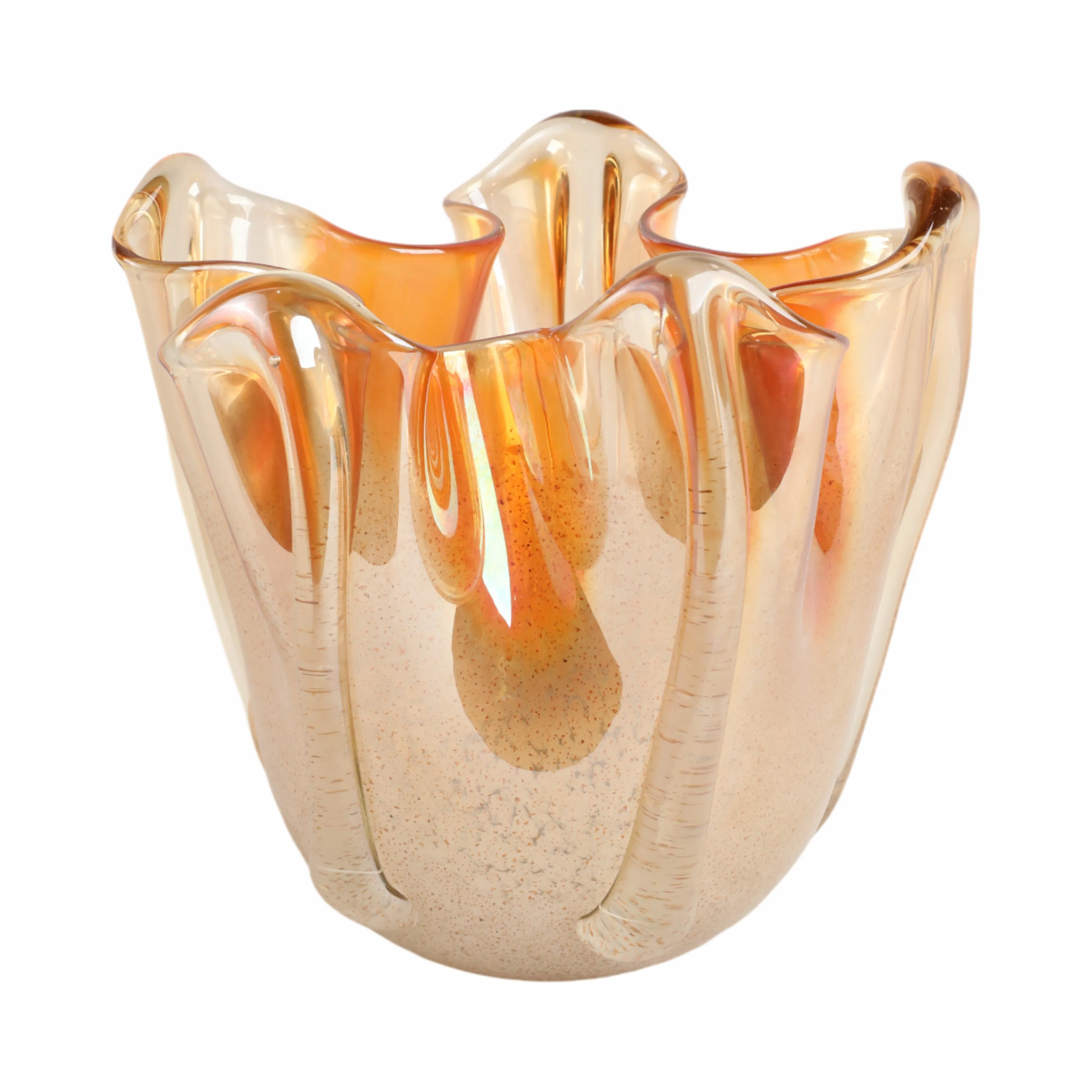 9" Bartoli Small Artisan Blown Glass  Vase