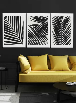 Abstract Palm Leaves Paintings(set of 3)