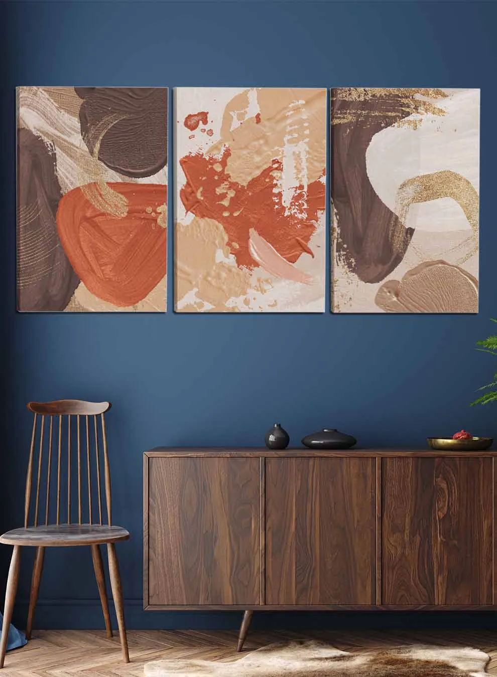 Abstract Terracotta Paintings(set of 3)