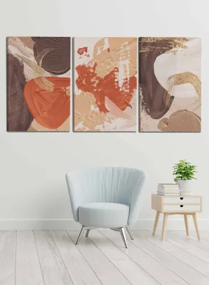 Abstract Terracotta Paintings(set of 3)