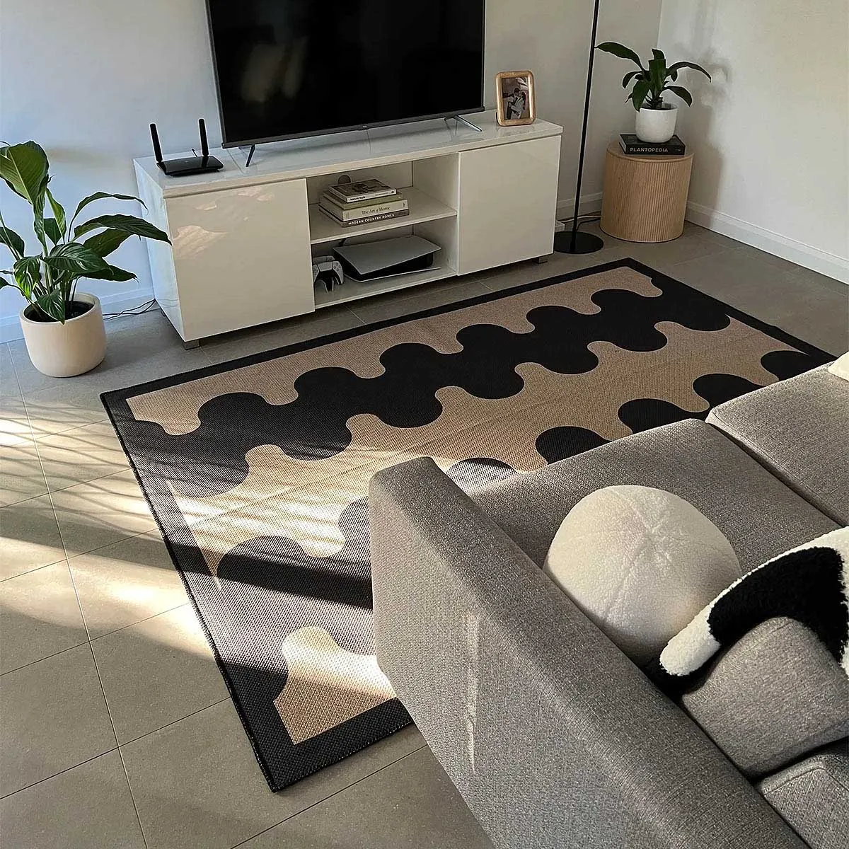 Aligned New Jute Rug