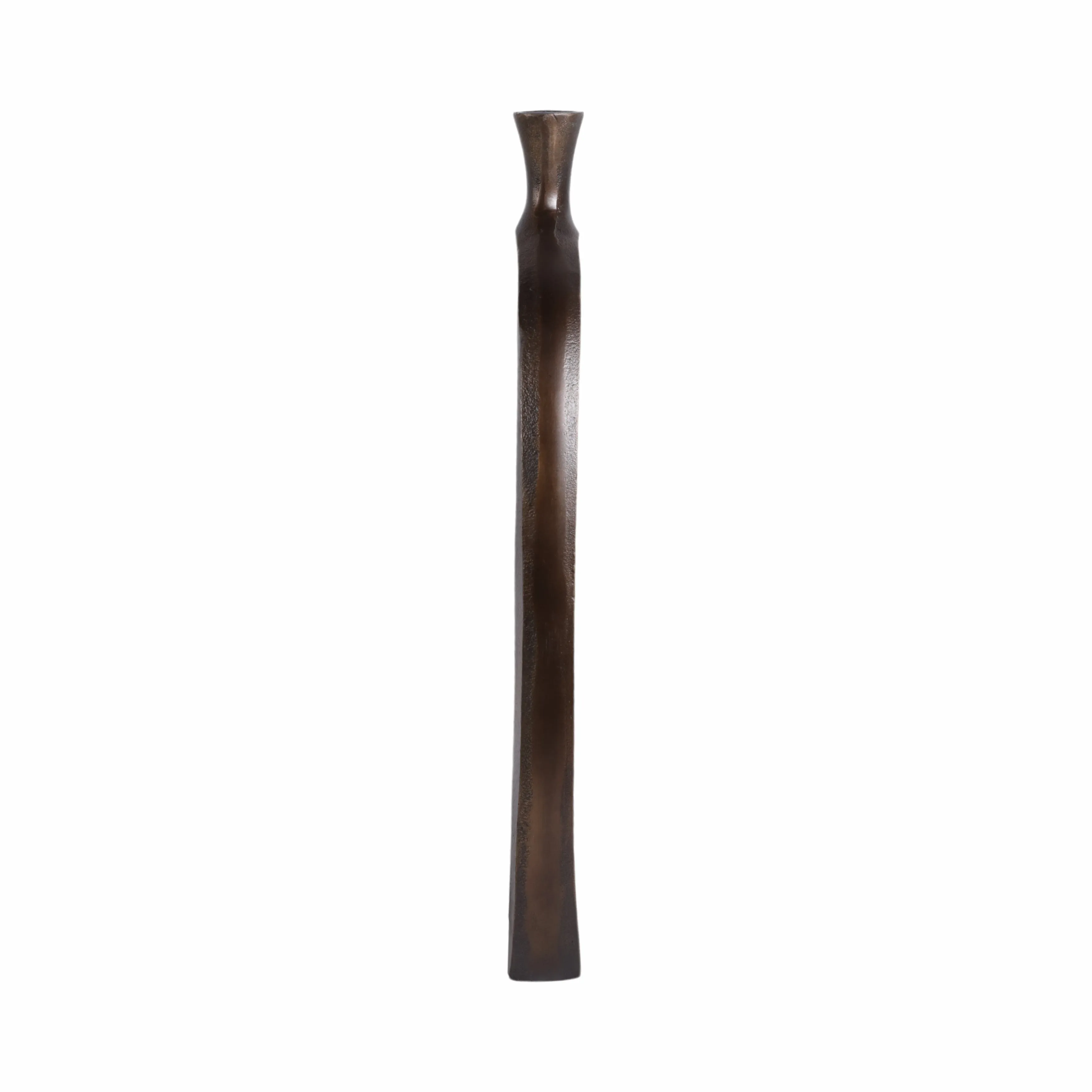 ALUMINUM 25"H CUT-OUT VASE, BRONZE