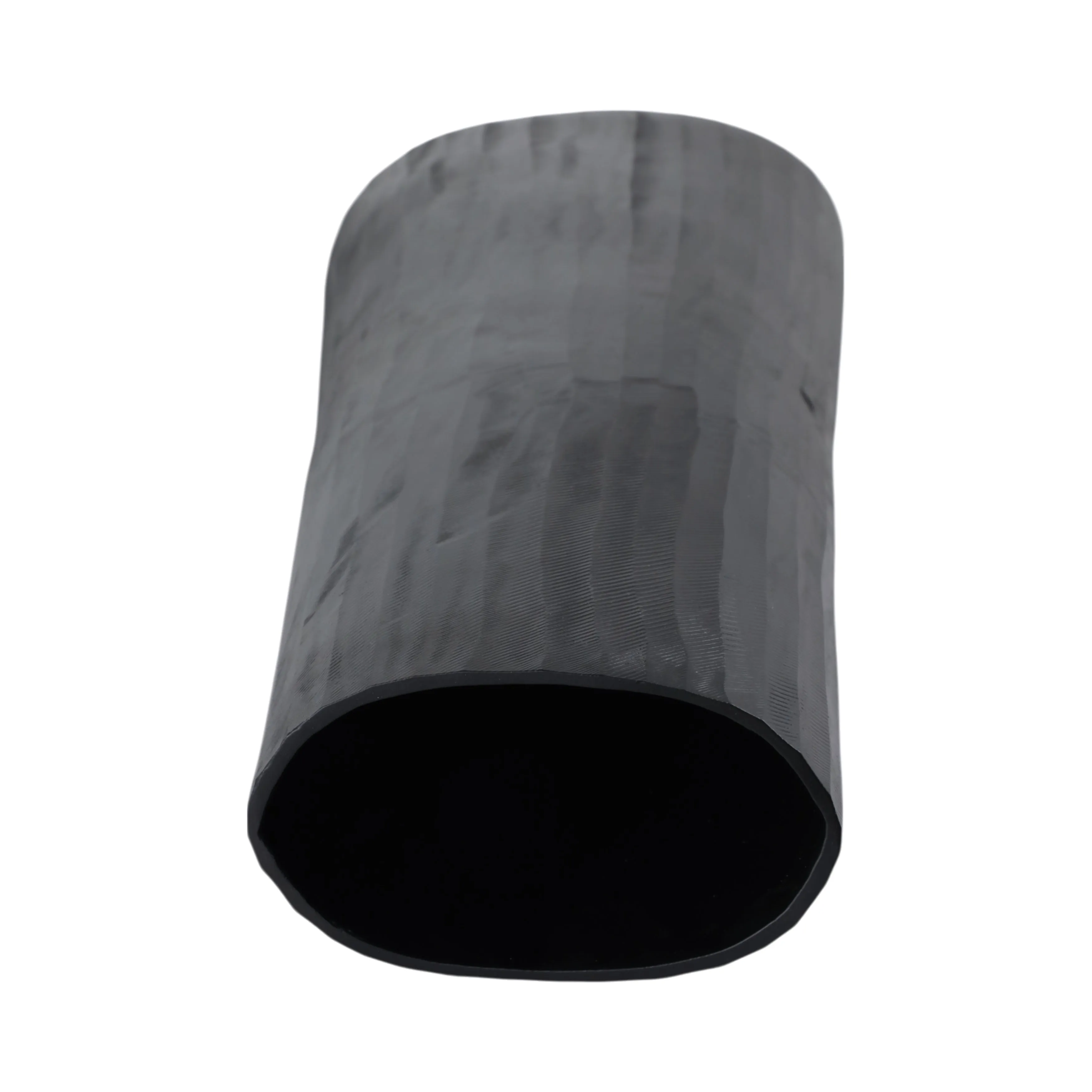 ALUMINUM 36" TEXTURED VASE, MATTE BLACK