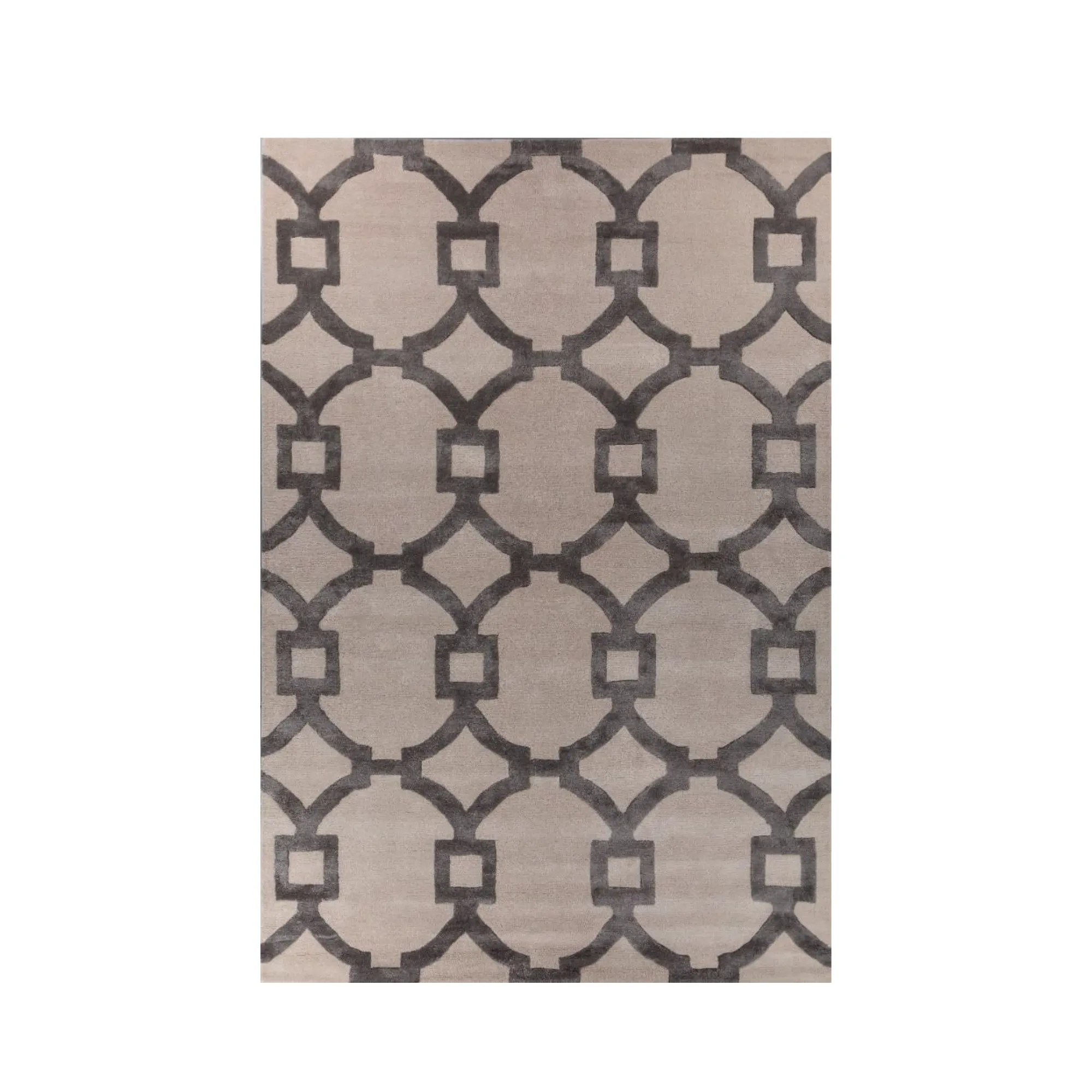 Antique White Charcoal Slate Rug