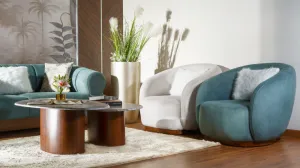 Armchair from Maiden Home, sky blue - 75x75x75 cm M110453376