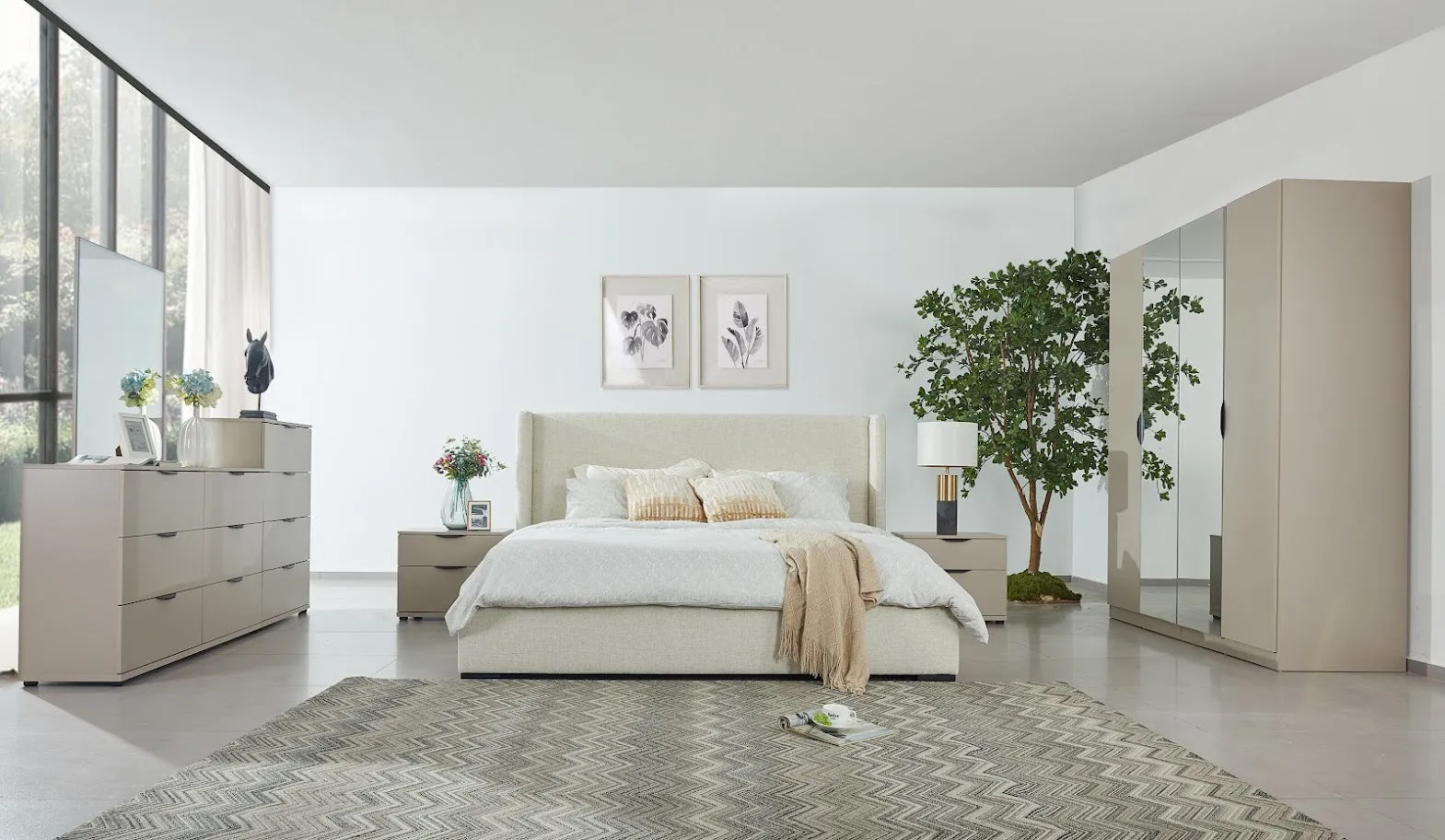 Bisque Beige Mirror