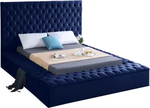 Bliss Navy Velvet Full Bed (3 Boxes)