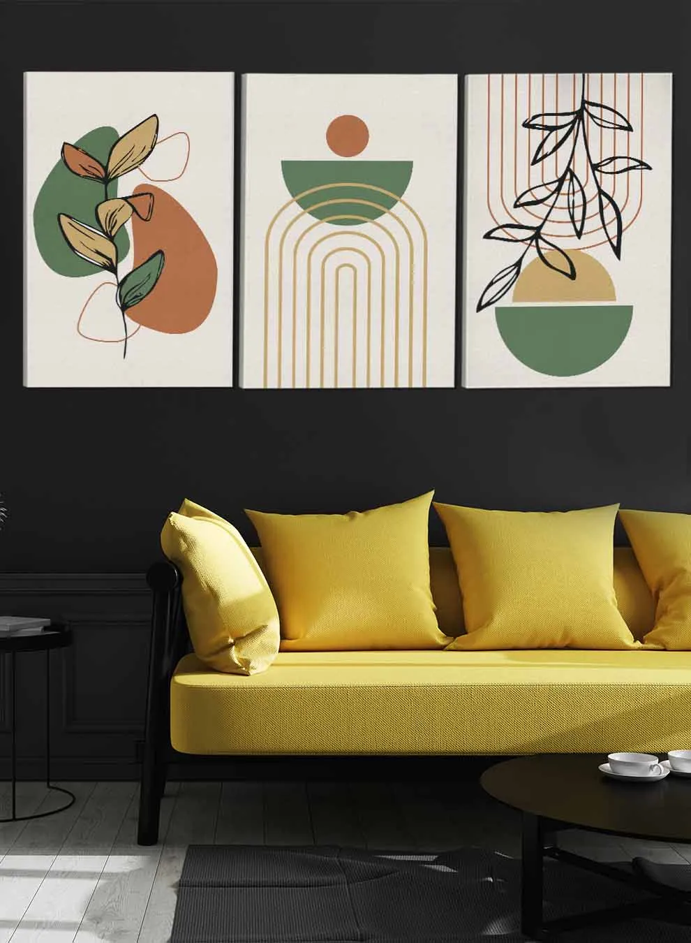 Botanical Abstract Paintings(set of 3)