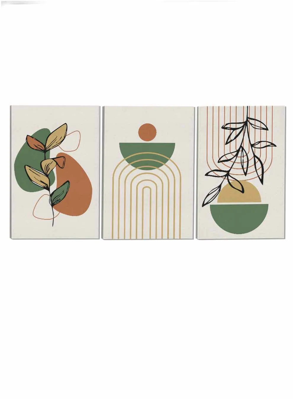 Botanical Abstract Paintings(set of 3)