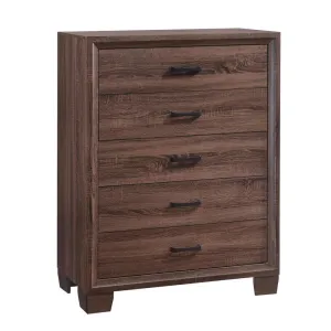 Brandon 5-drawer Chest Medium Warm Brown