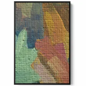 Canvas Wall Art Stretched Over Wooden Frame with Black Floating Frame