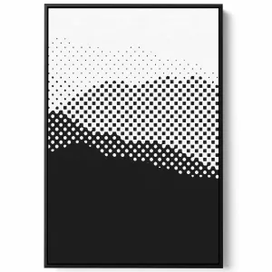 Canvas Wall Art Stretched Over Wooden Frame with Black Floating Frame