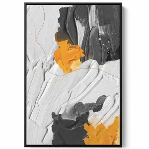 Canvas Wall Art Stretched Over Wooden Frame with Black Floating Frame