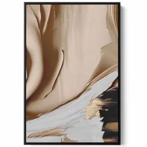 Canvas Wall Art Stretched Over Wooden Frame with Black Floating Frame