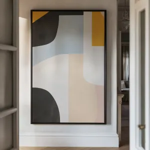 Canvas Wall Art Stretched Over Wooden Frame with Floating Frame and Abstract Painting CV4111
