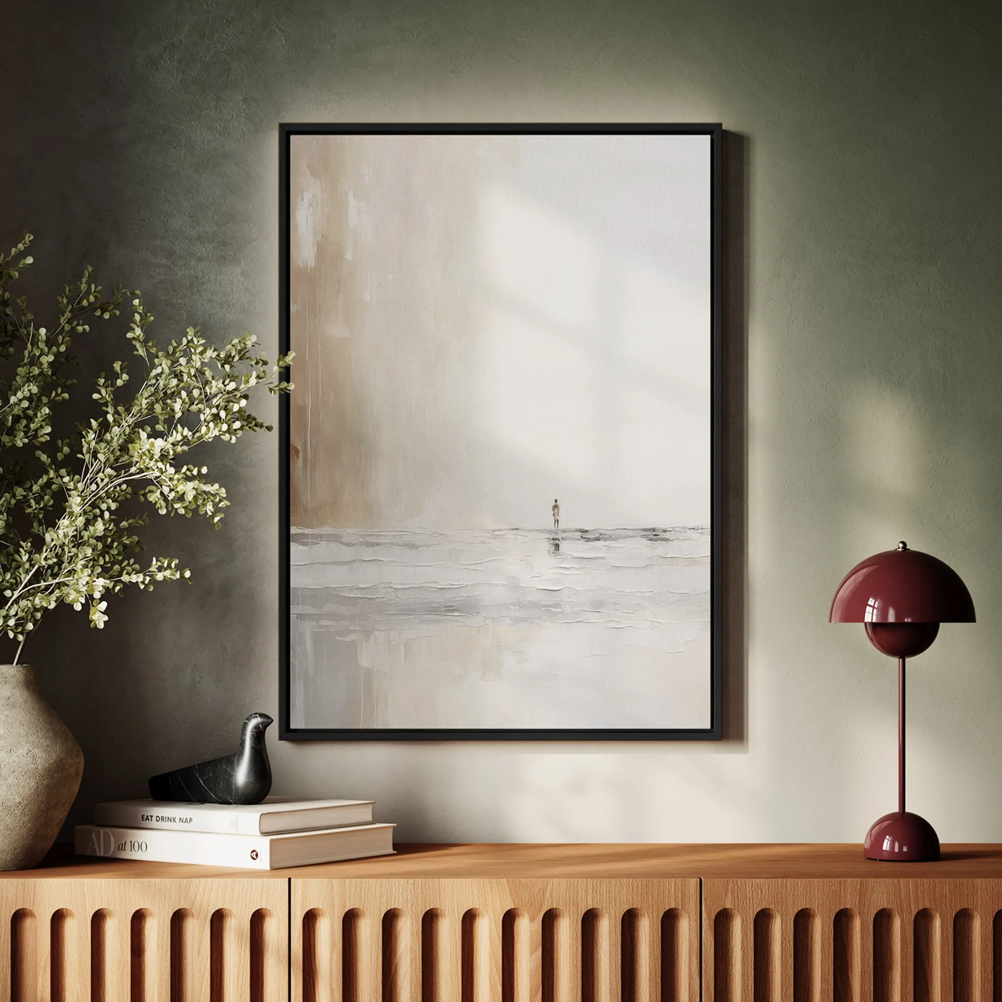 Canvas Wall Art Stretched Over Wooden Frame with Floating Frame and Alone Painting CV4113