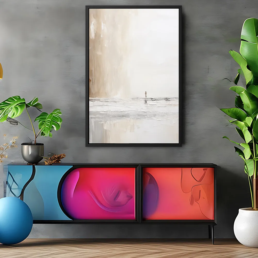 Canvas Wall Art Stretched Over Wooden Frame with Floating Frame and Alone Painting CV4113