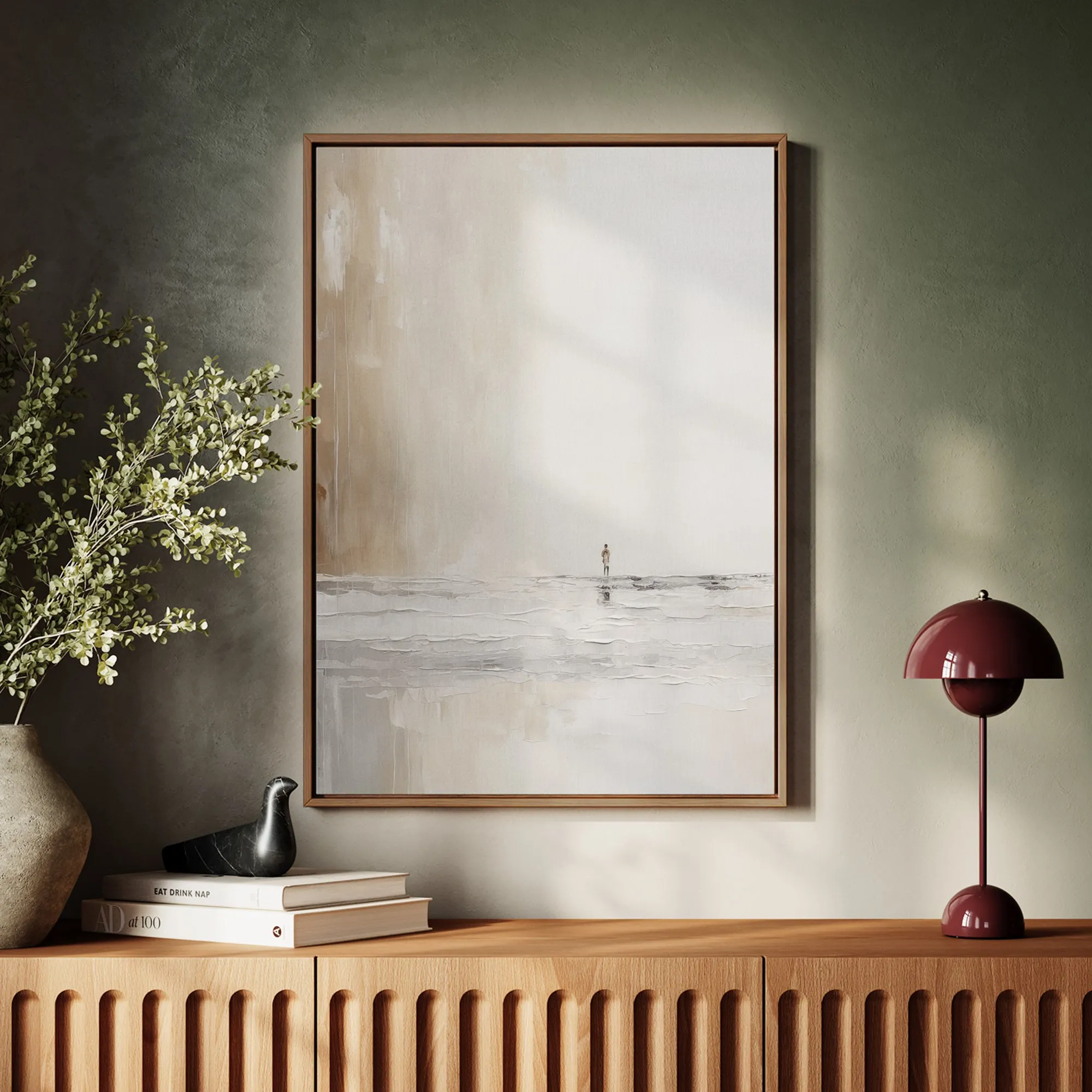 Canvas Wall Art Stretched Over Wooden Frame with Floating Frame and Alone Painting CV4113