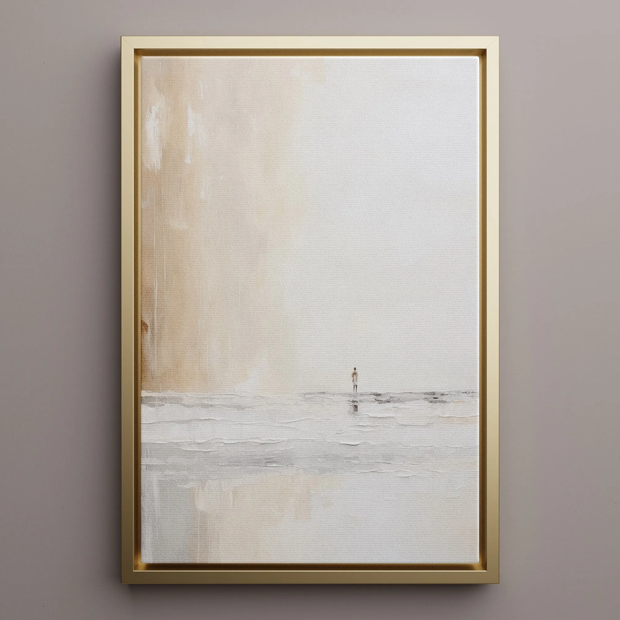 Canvas Wall Art Stretched Over Wooden Frame with Floating Frame and Alone Painting CV4113