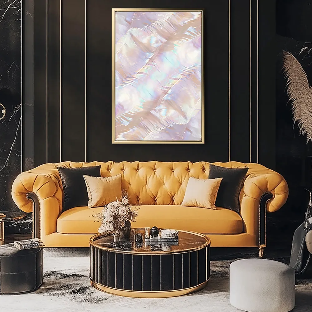 Canvas Wall Art Stretched Over Wooden Frame with Floating Frame and Colourful Painting CV4142