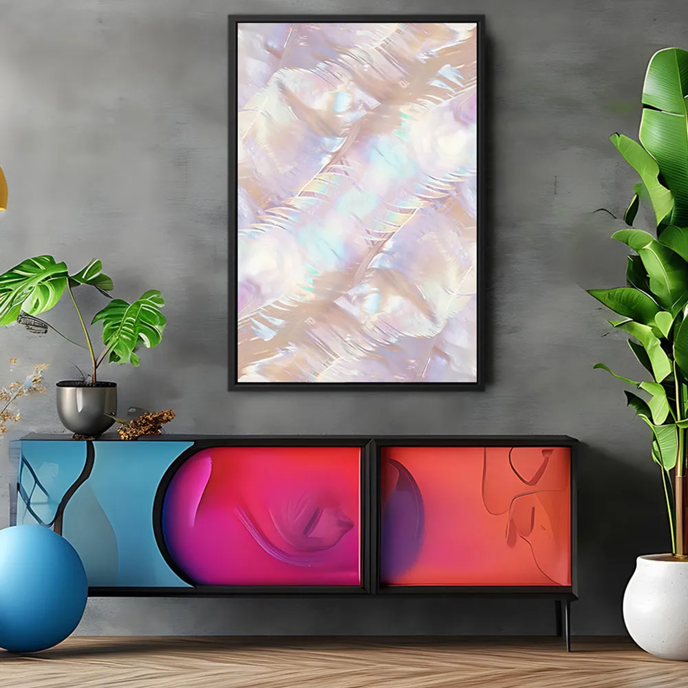 Canvas Wall Art Stretched Over Wooden Frame with Floating Frame and Colourful Painting CV4142