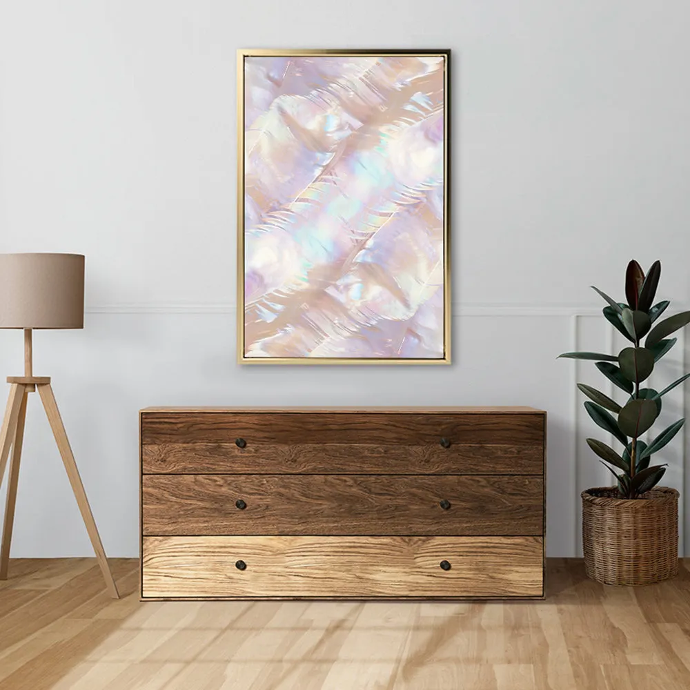 Canvas Wall Art Stretched Over Wooden Frame with Floating Frame and Colourful Painting CV4142