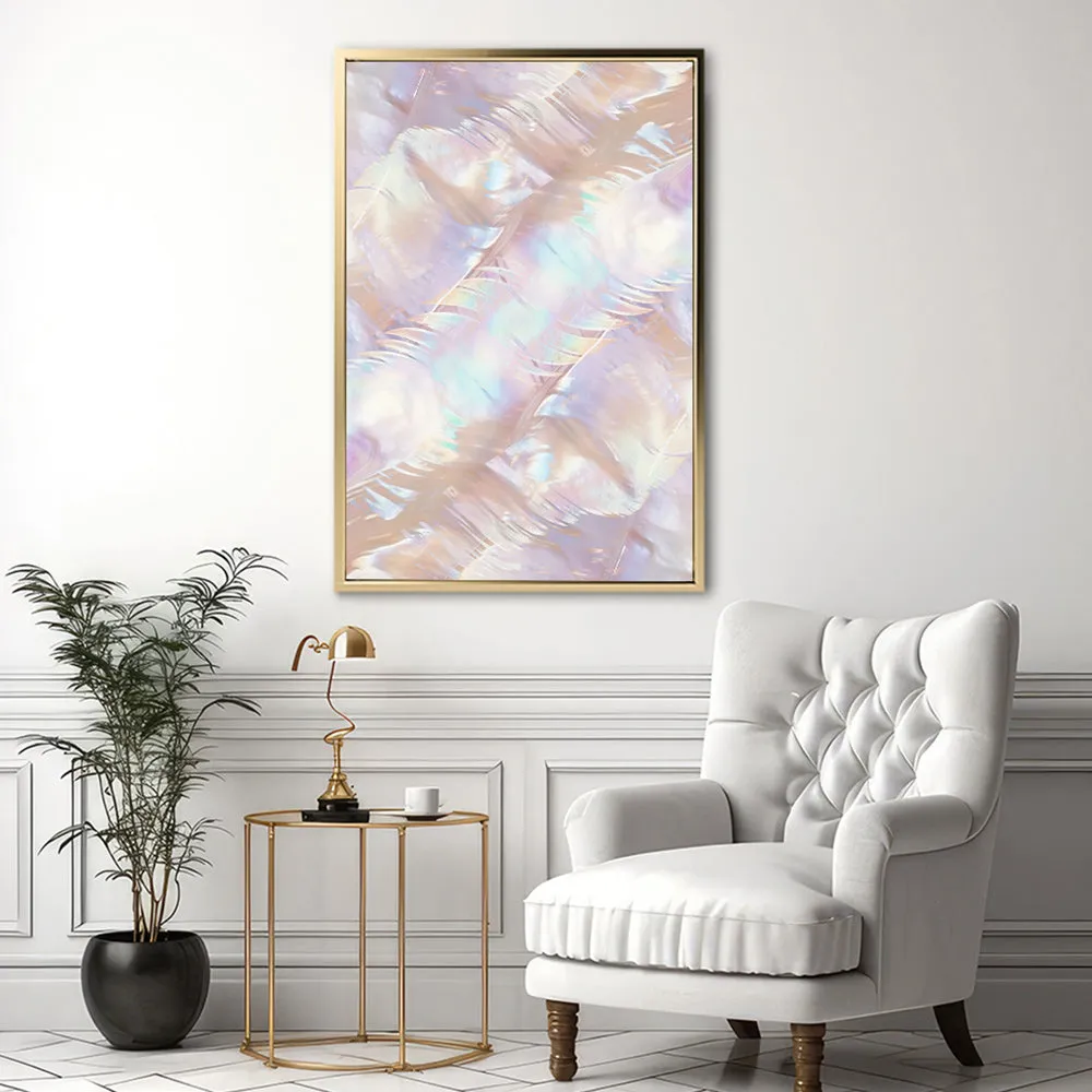 Canvas Wall Art Stretched Over Wooden Frame with Floating Frame and Colourful Painting CV4142
