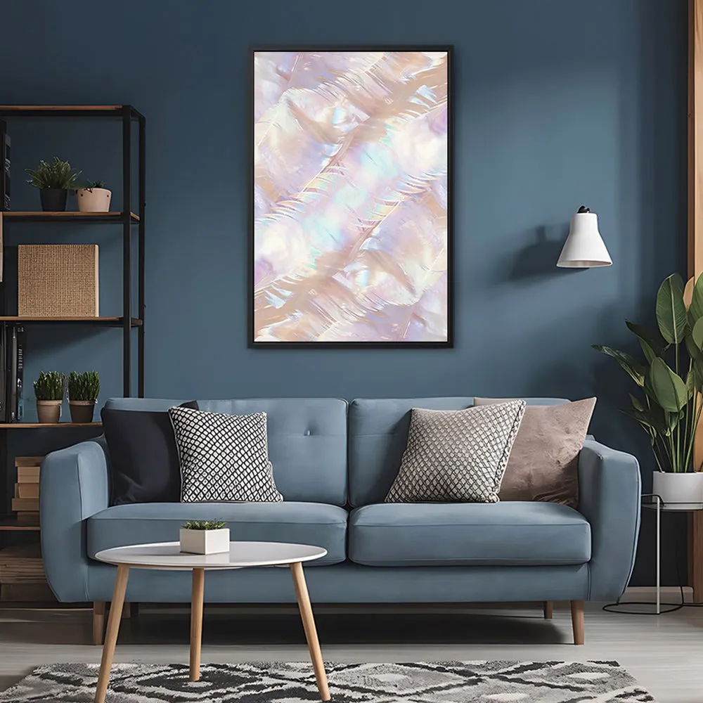 Canvas Wall Art Stretched Over Wooden Frame with Floating Frame and Colourful Painting CV4142