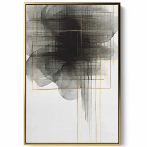 Canvas Wall Art Stretched Over Wooden Frame with Gold Floating Frame